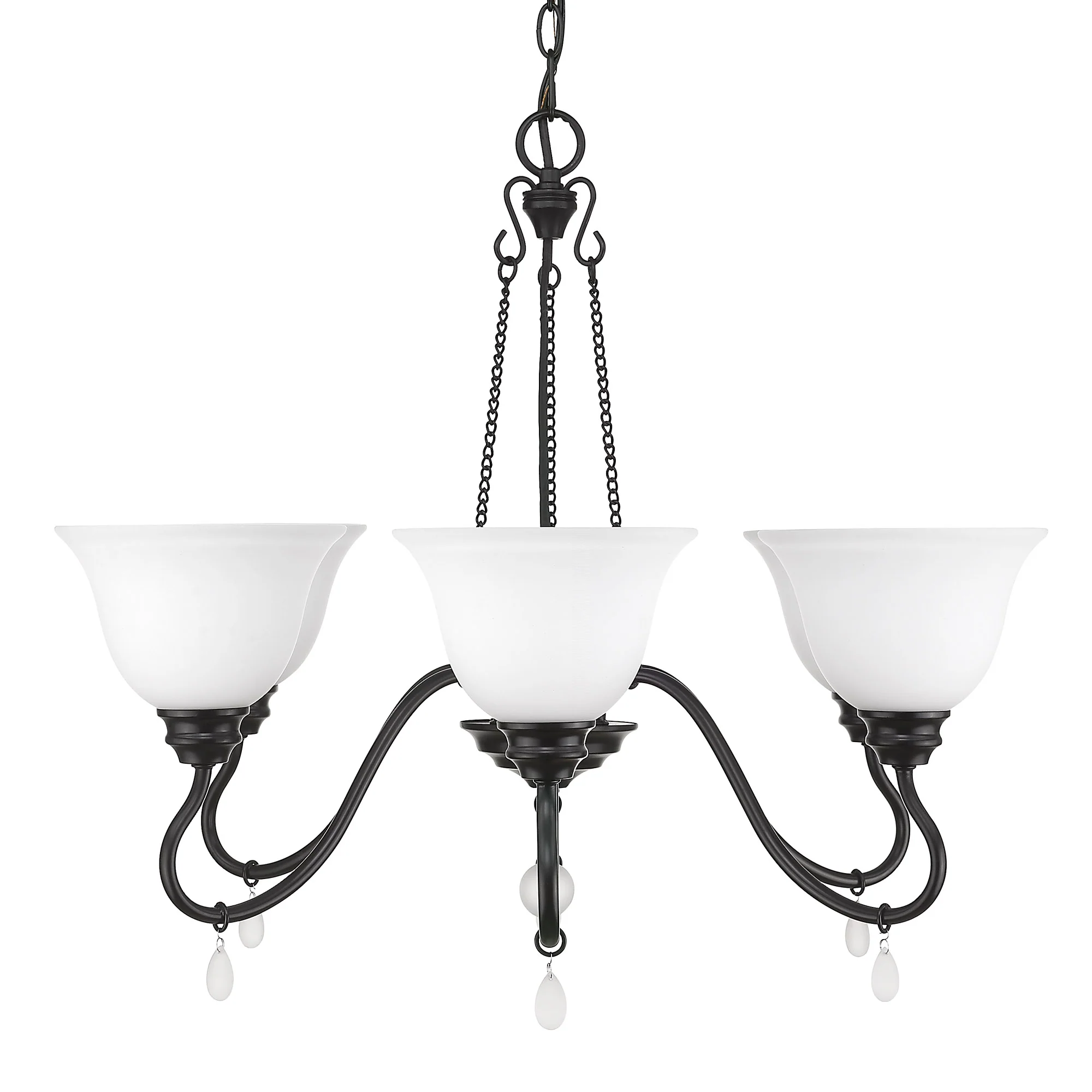 Donya 6-light Chandelier in Matte Black - Image 3