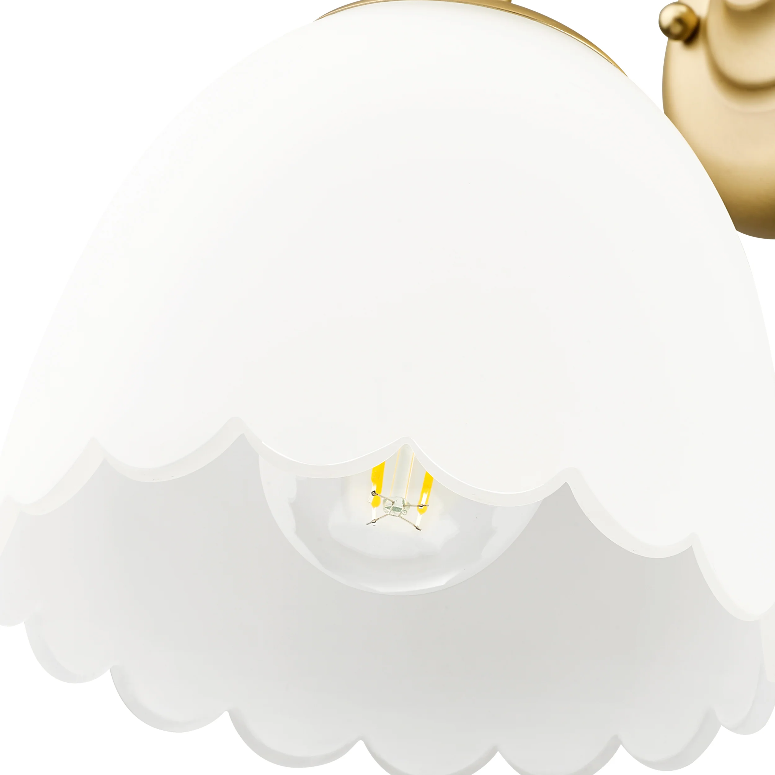 Dorinda 1-Light Wall Sconce in Brushed Champagne Bronze with Opal Glass - Image 7