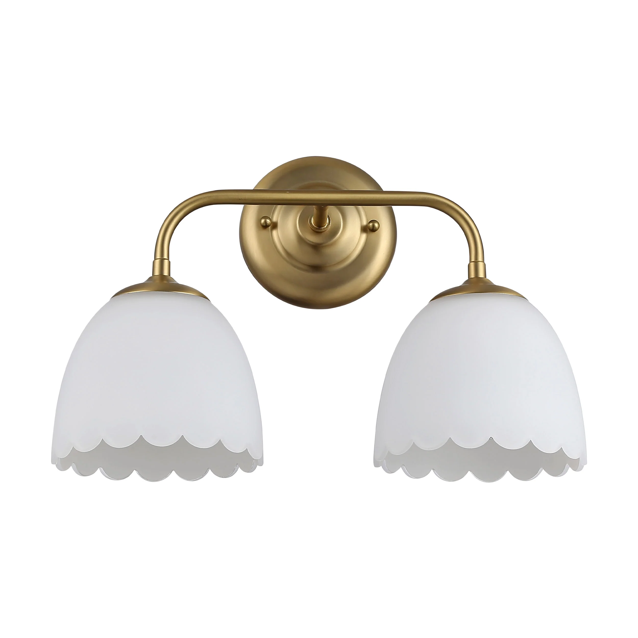 Dorinda 2-Light Vanity Light in Brushed Champagne Bronze with Opal Glass - Image 2