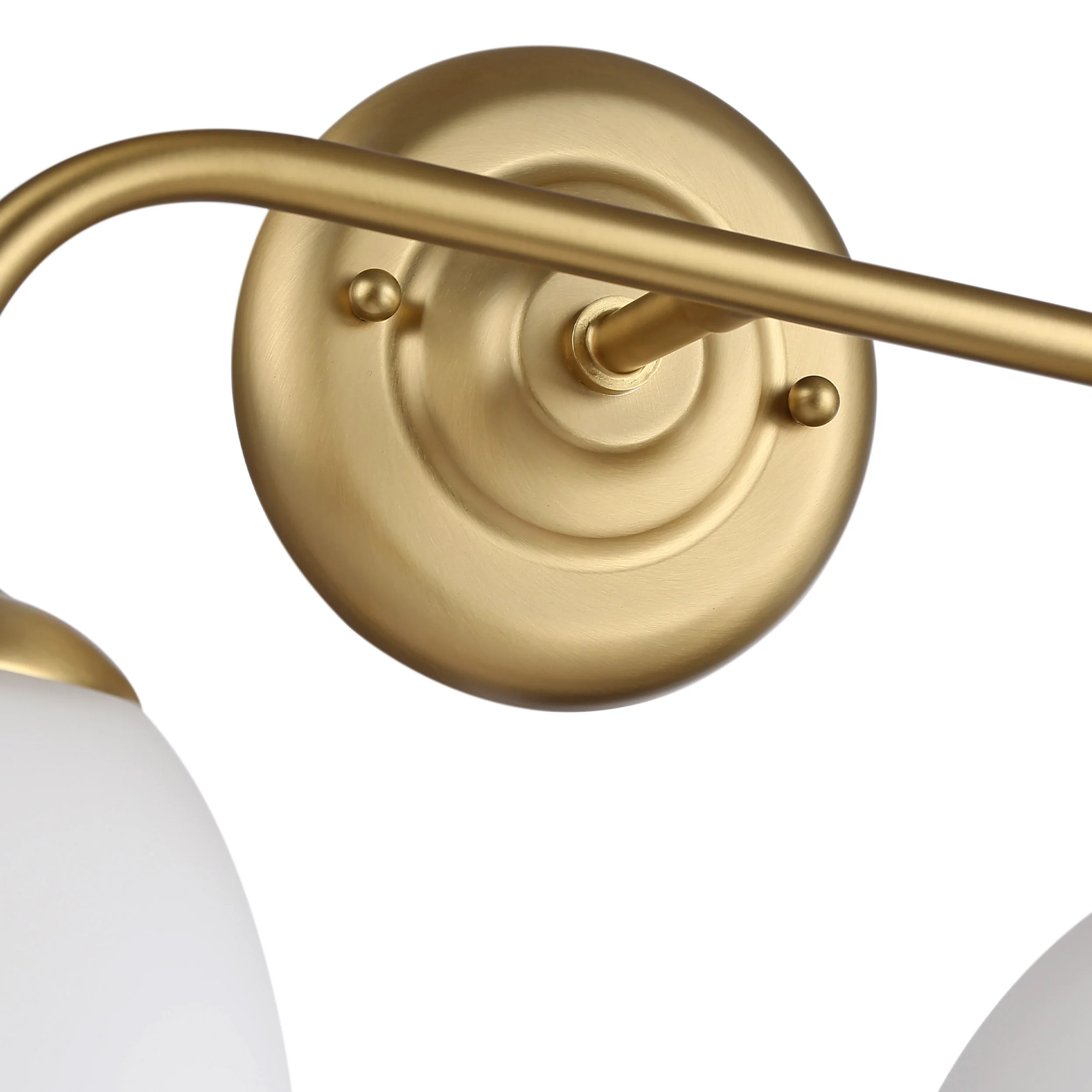 Dorinda 2-Light Vanity Light in Brushed Champagne Bronze with Opal Glass - Image 4