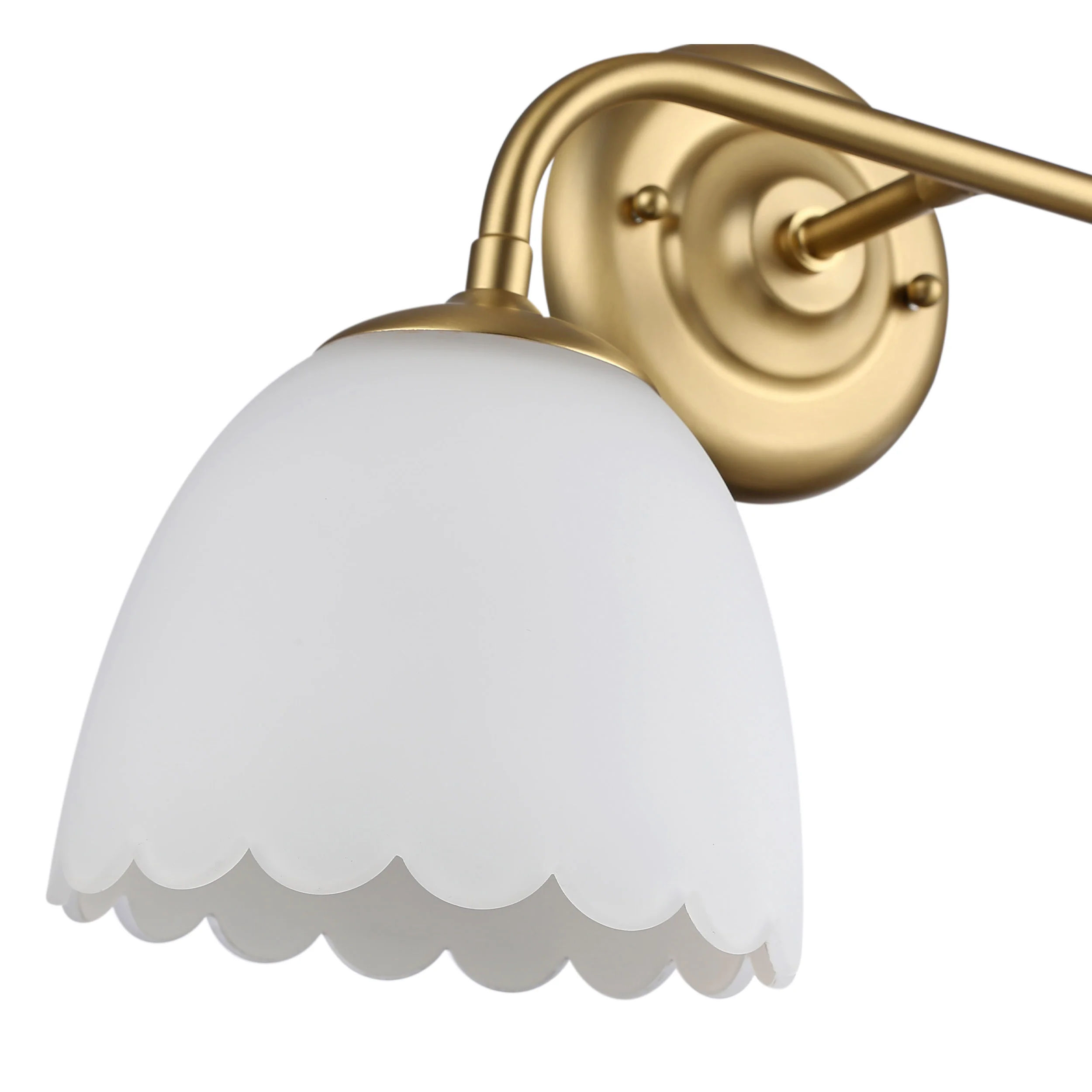 Dorinda 2-Light Vanity Light in Brushed Champagne Bronze with Opal Glass - Image 5
