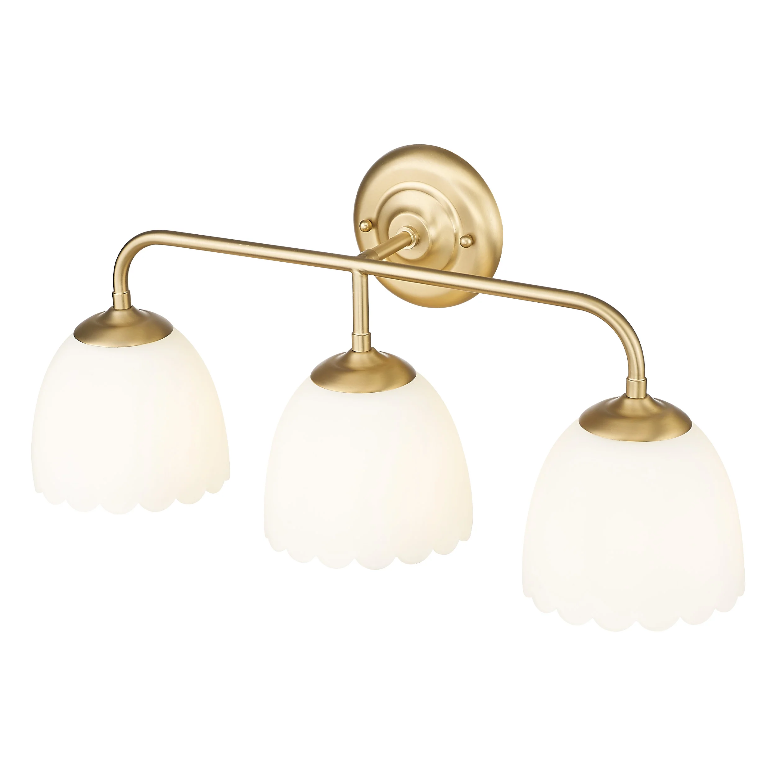 Dorinda 3-Light Vanity Light in Brushed Champagne Bronze with Opal Glass - Image 4