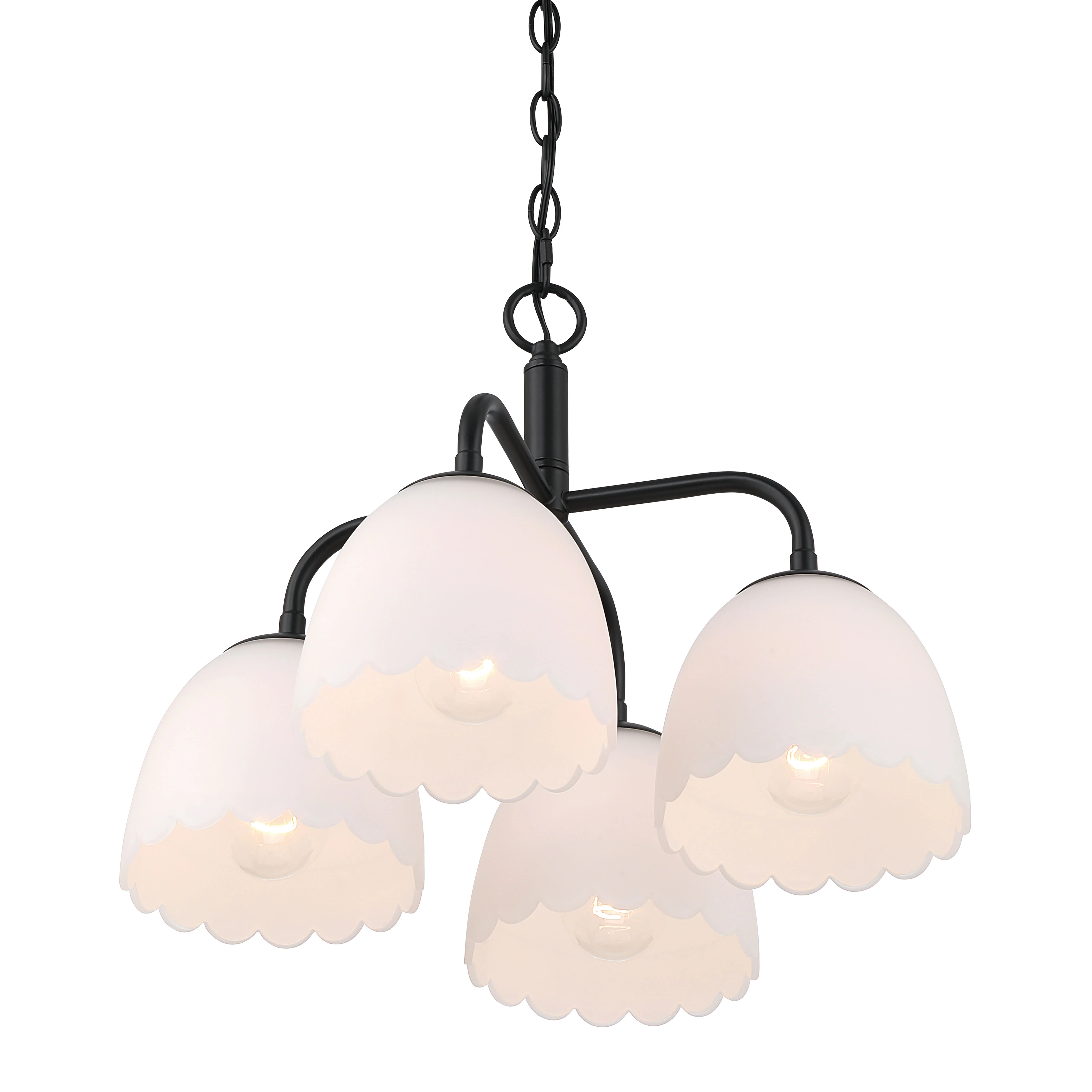 Dorinda 4-light Pendant in Matte Black - Image 3