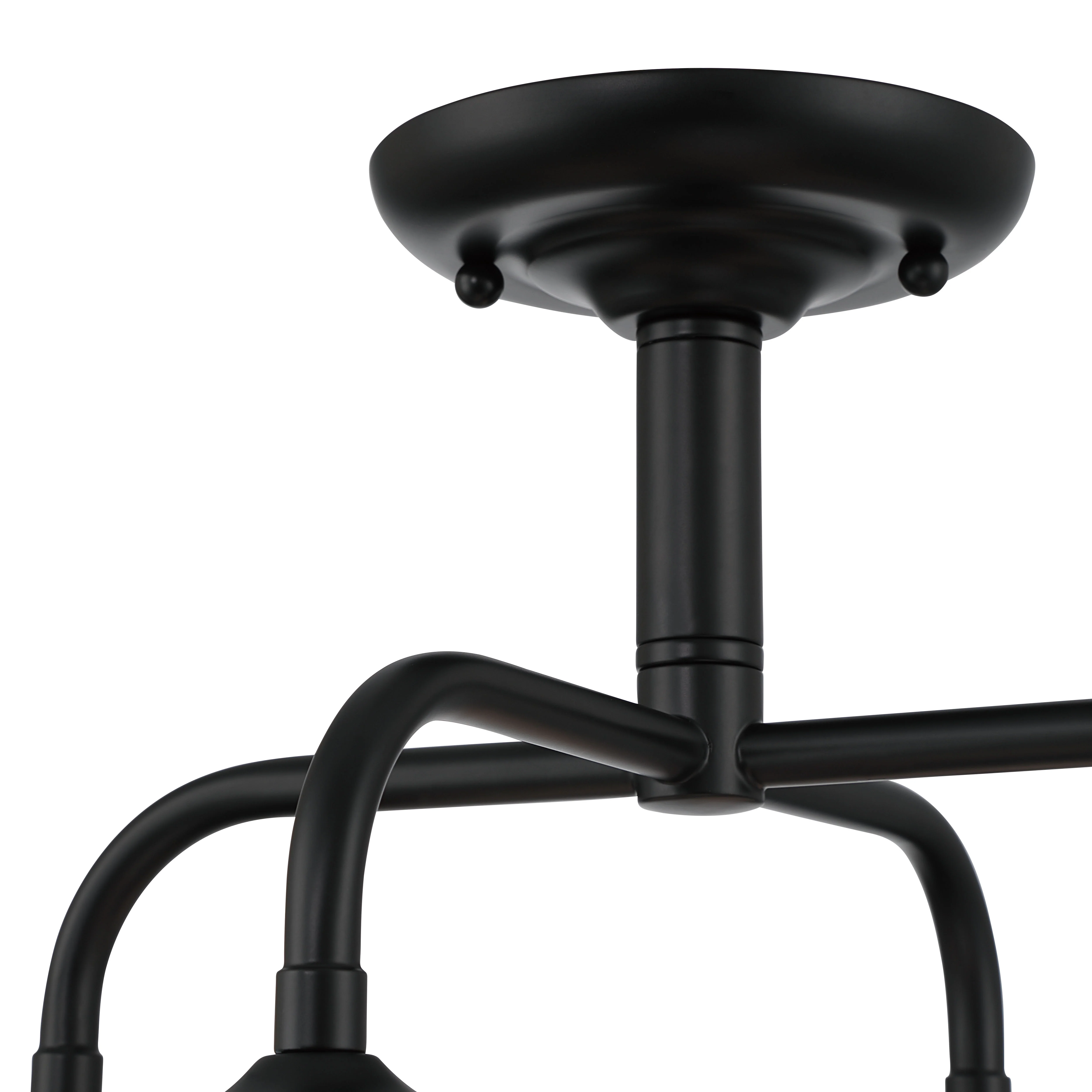 Dorinda 4-light Semi-Flush Mount in Matte Black - Image 4