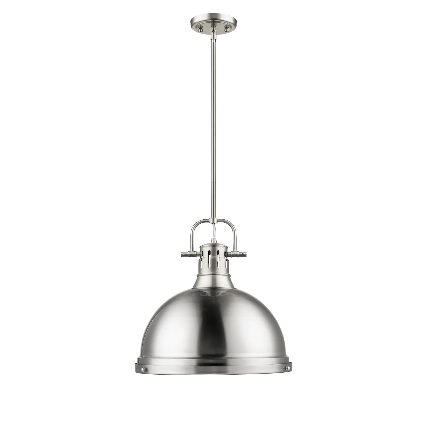 Duncan 1-light 14in Rod Hung Pendant in Pewter - Image 3