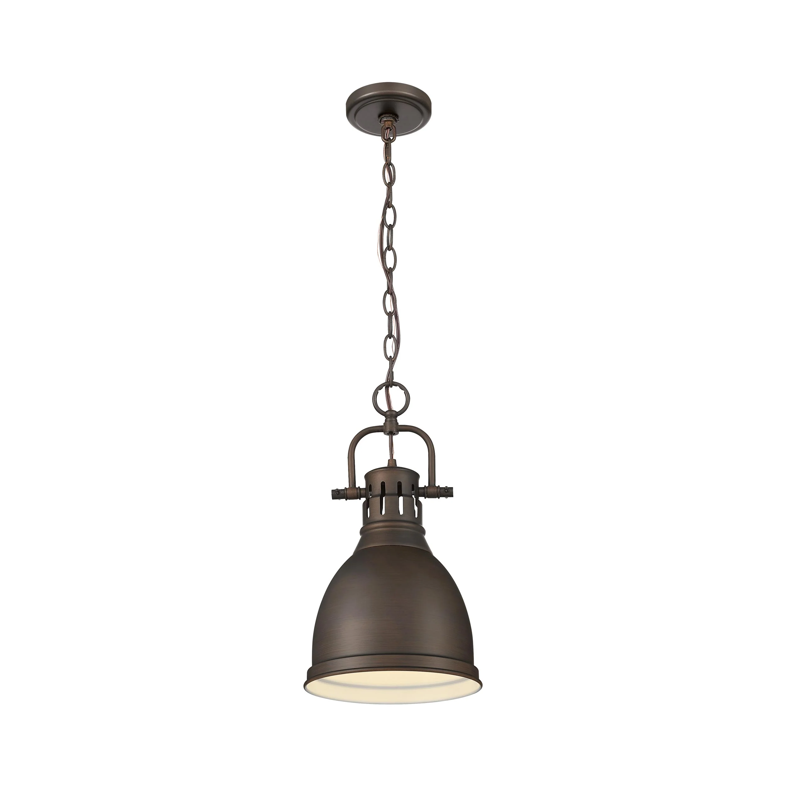 Duncan 1-light 9in Chain Hung Pendant in Rubbed Bronze - Image 3