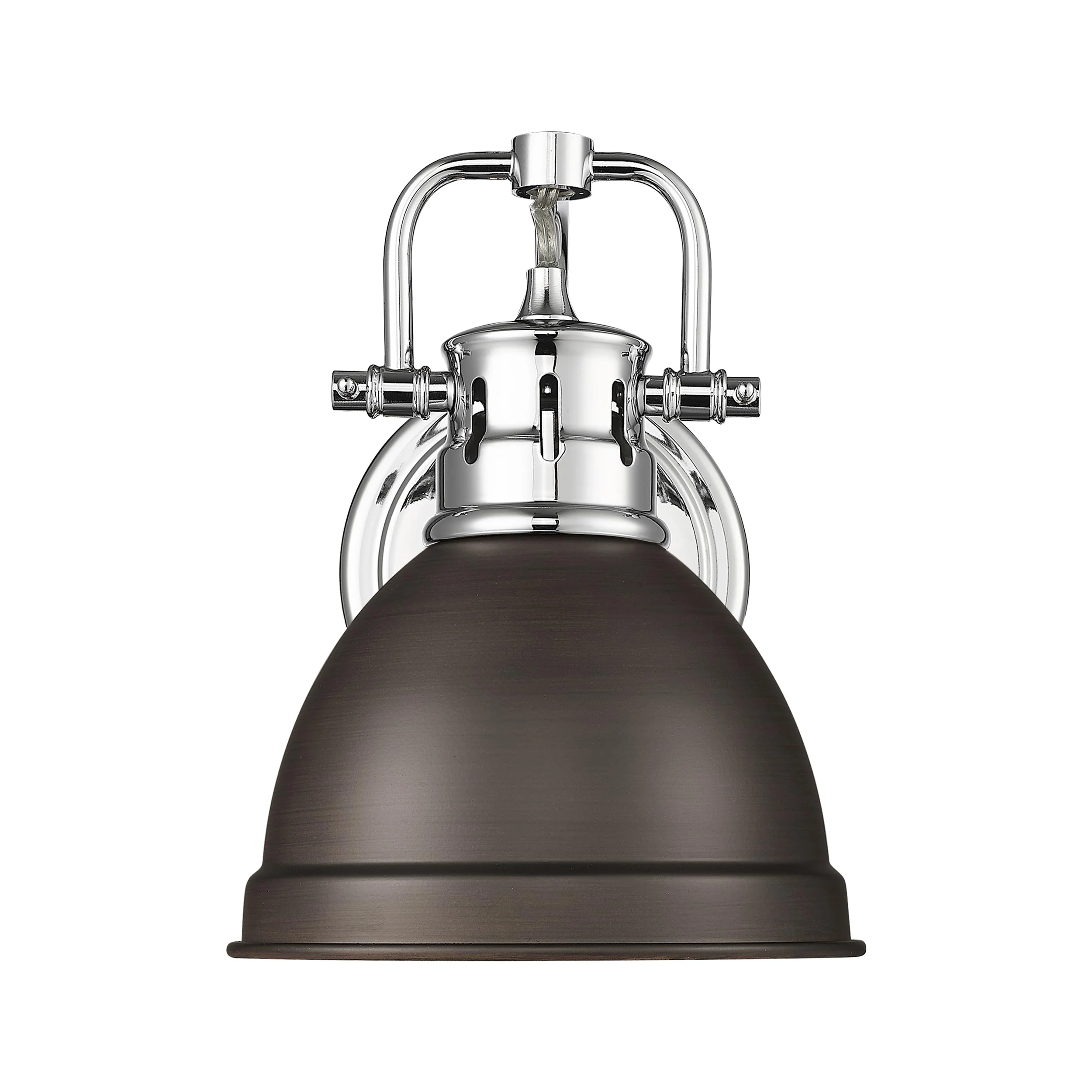 Duncan 1-light Vanity in Chrome and Rubbed Bronze shade - Image 3