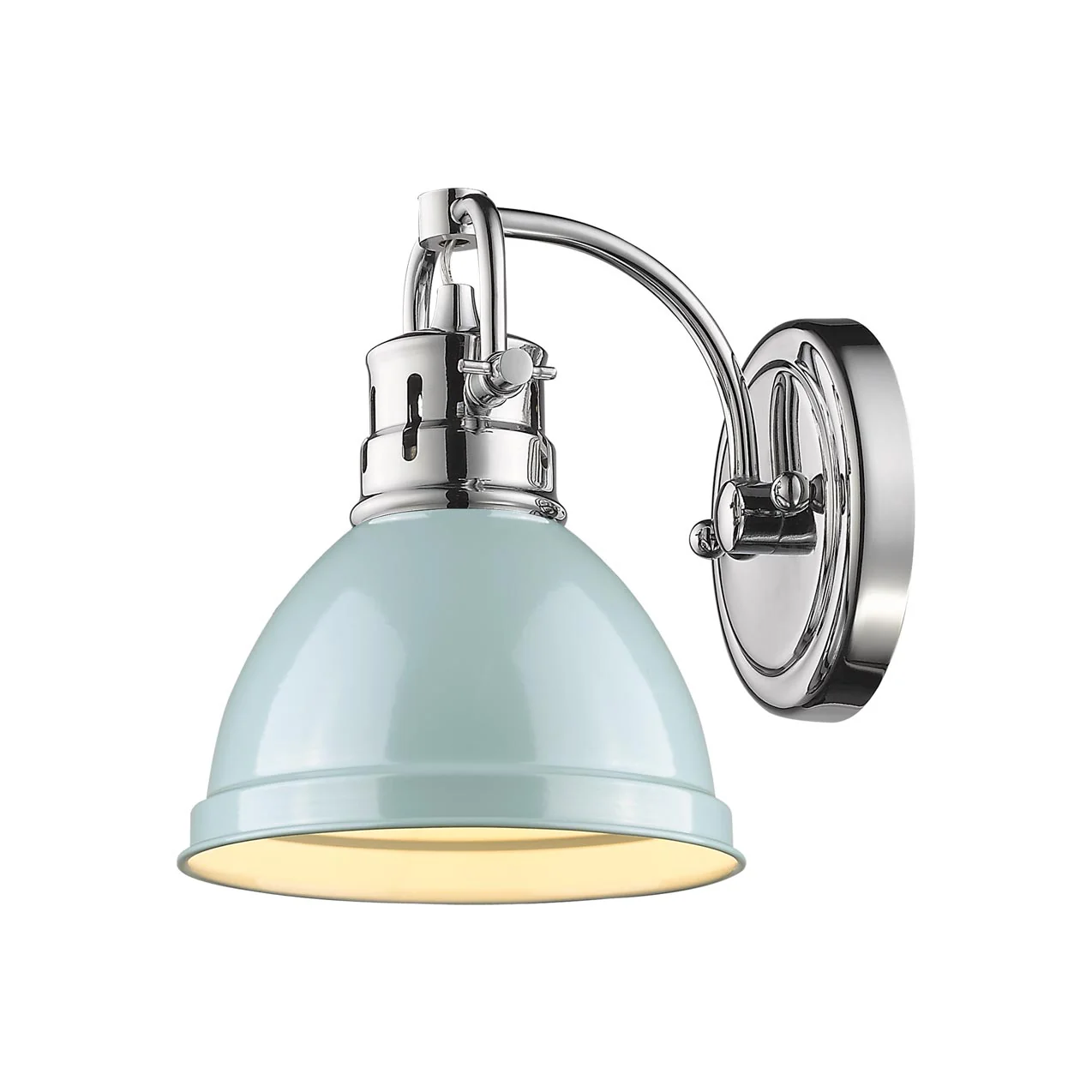 Duncan 1-light Vanity in Chrome and Seafoam shade - Image 2