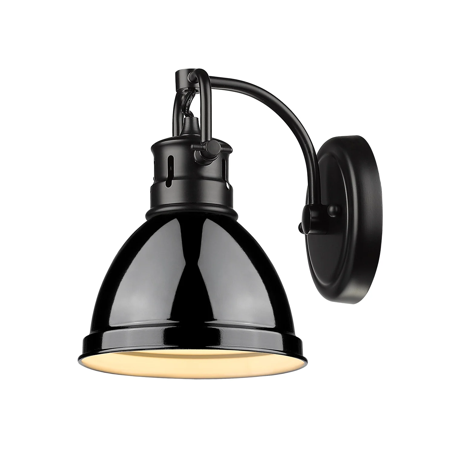 Duncan 1-light Vanity in Matte Black and Black shade - Image 2