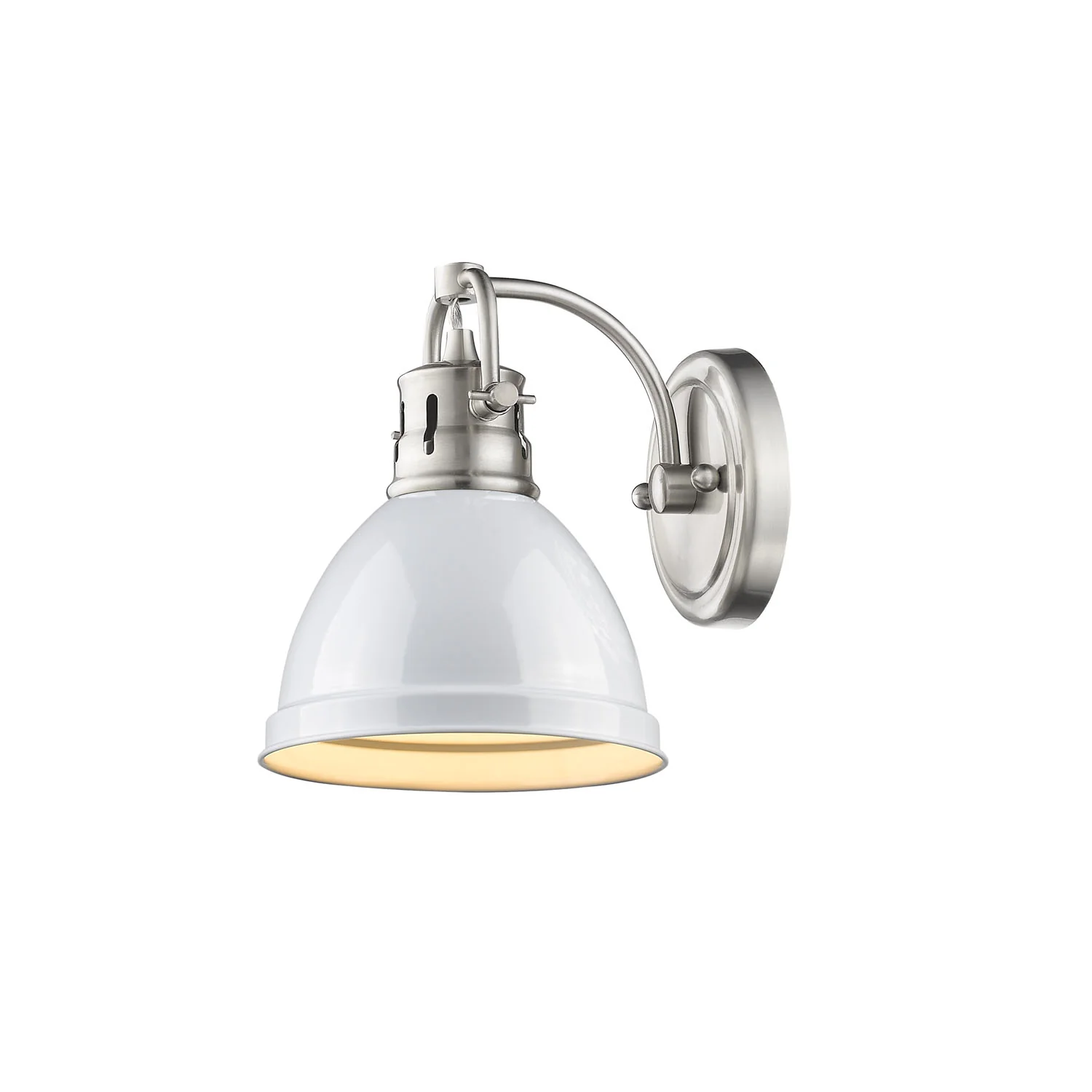 Duncan 1-light Vanity in Pewter and White shade - Image 2