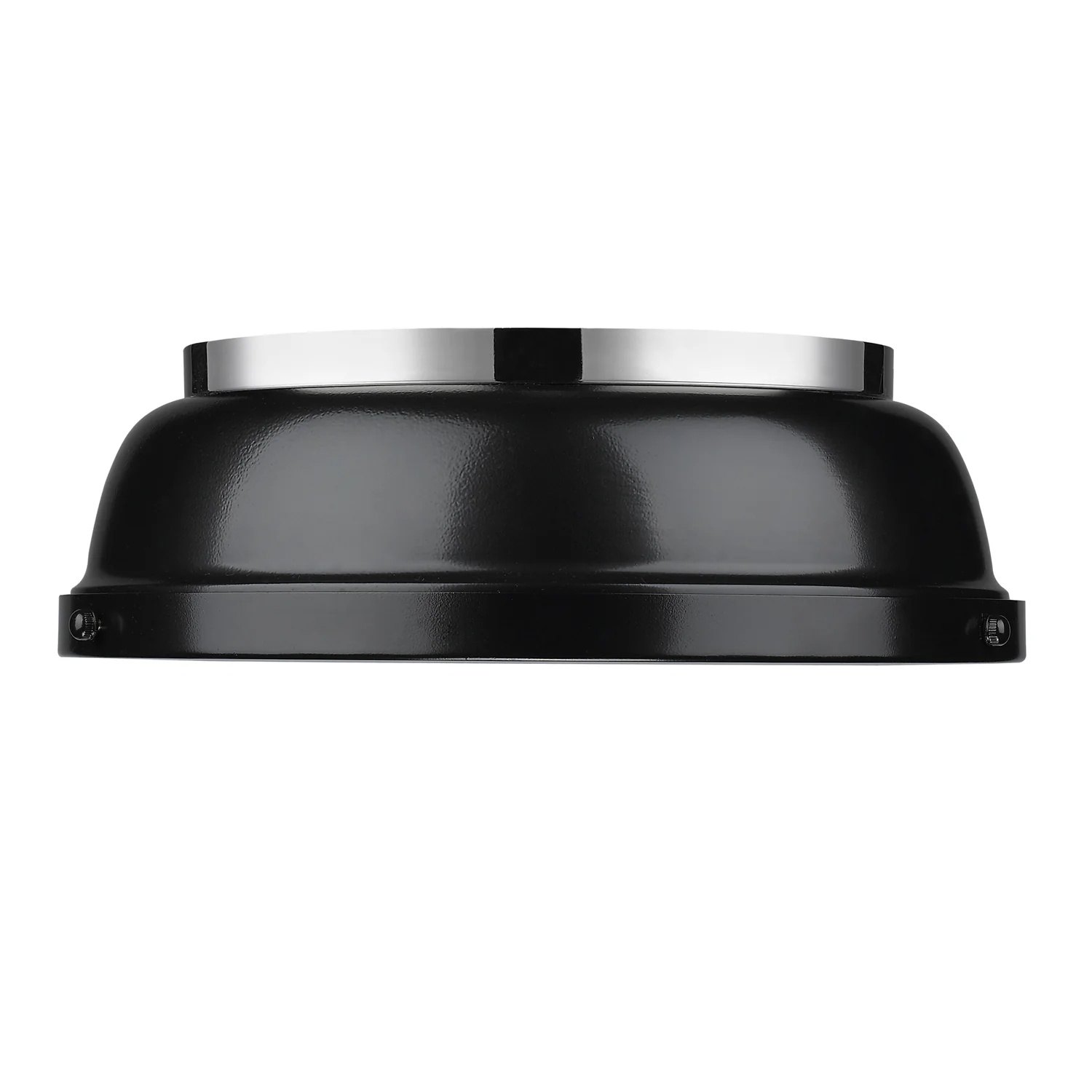 Duncan 2-light Flush Mount in Chrome and Black shade - Image 3