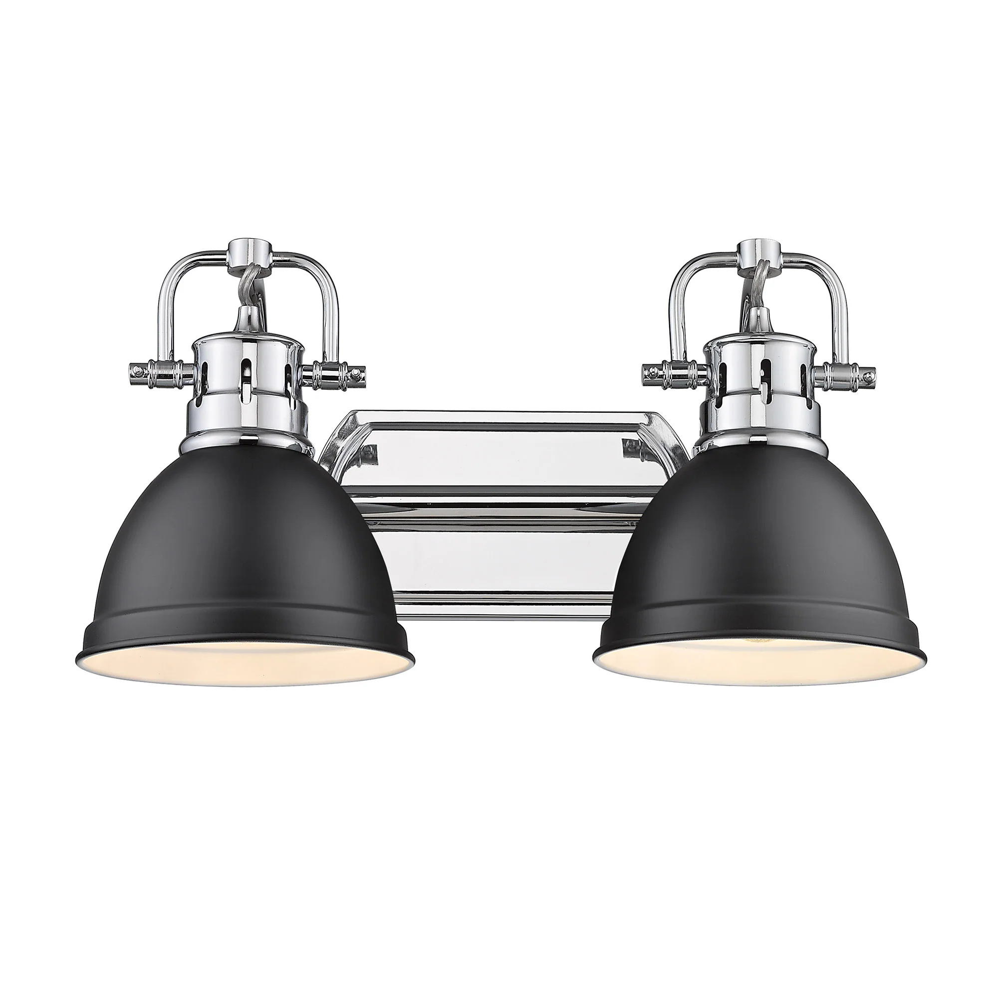 Duncan 2-light Vanity in Chrome and Matte Black shade - Image 2