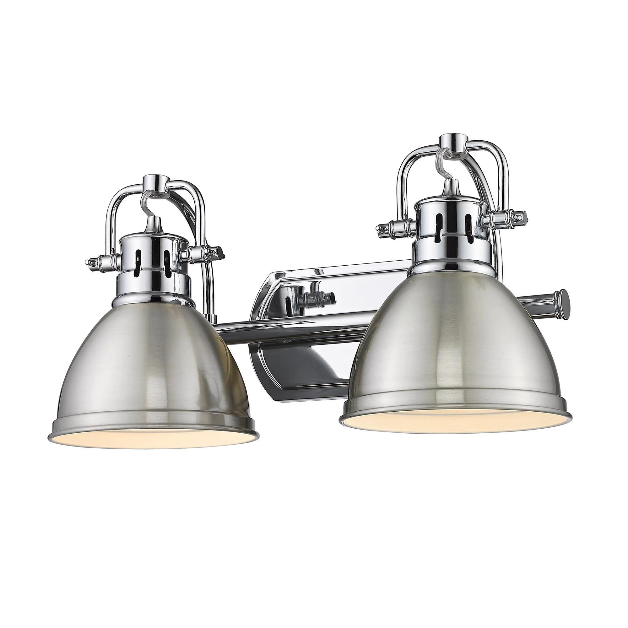 Duncan 2-light Vanity in Chrome and Pewter shade