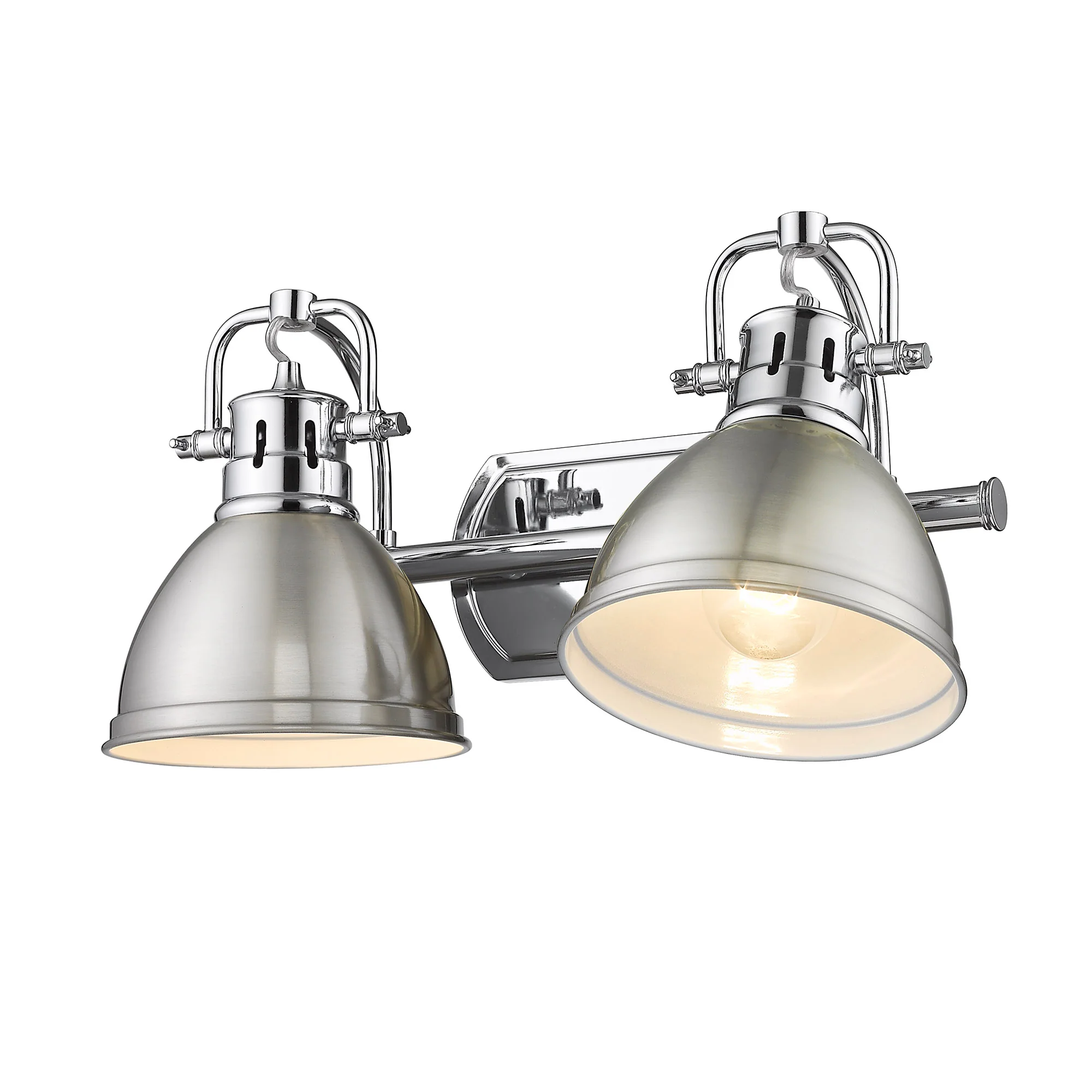 Duncan 2-light Vanity in Chrome and Pewter shade - Image 3