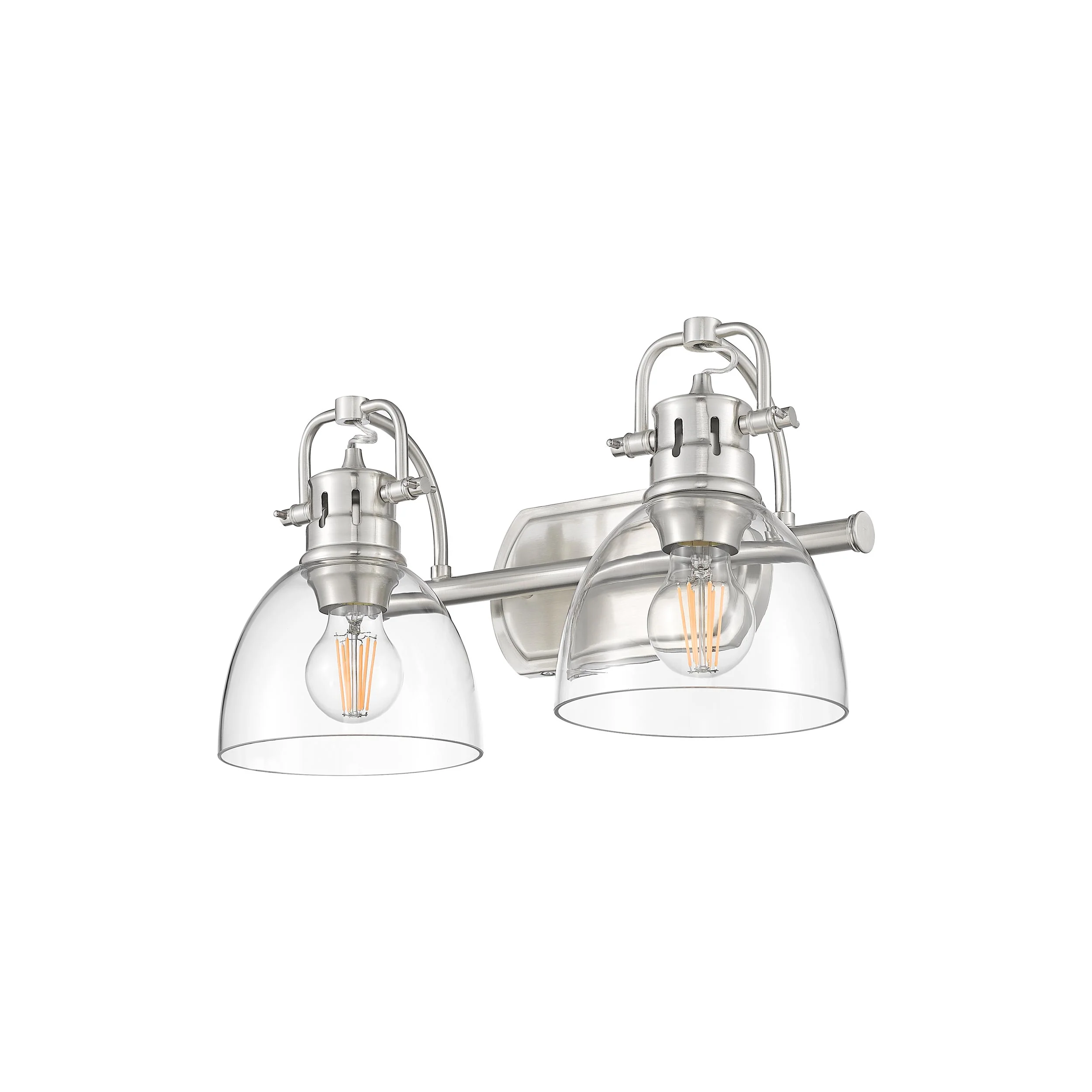 Duncan 2-light Vanity in Pewter and Clear Glass - Image 3