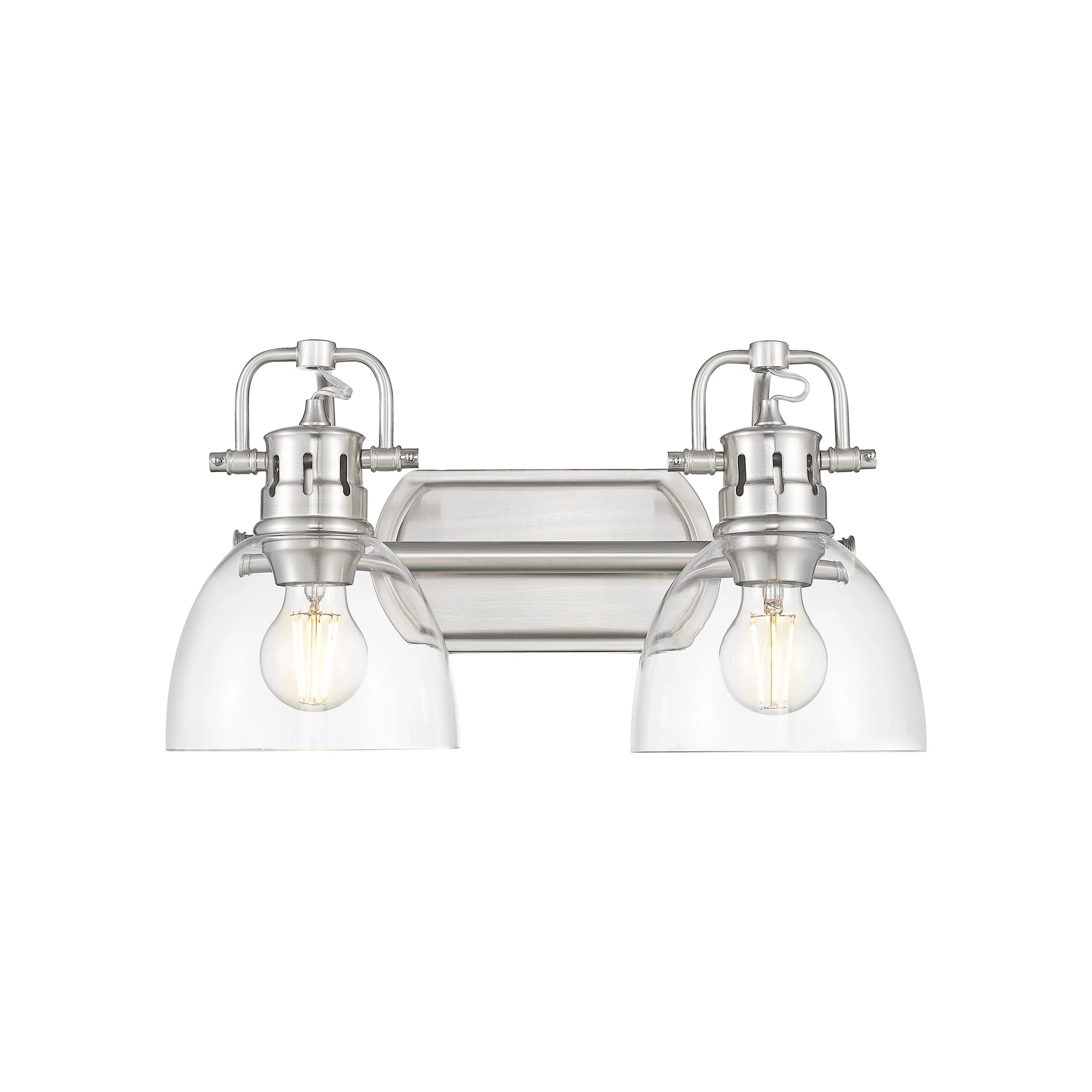 Duncan 2-light Vanity in Pewter and Clear Glass - Image 4
