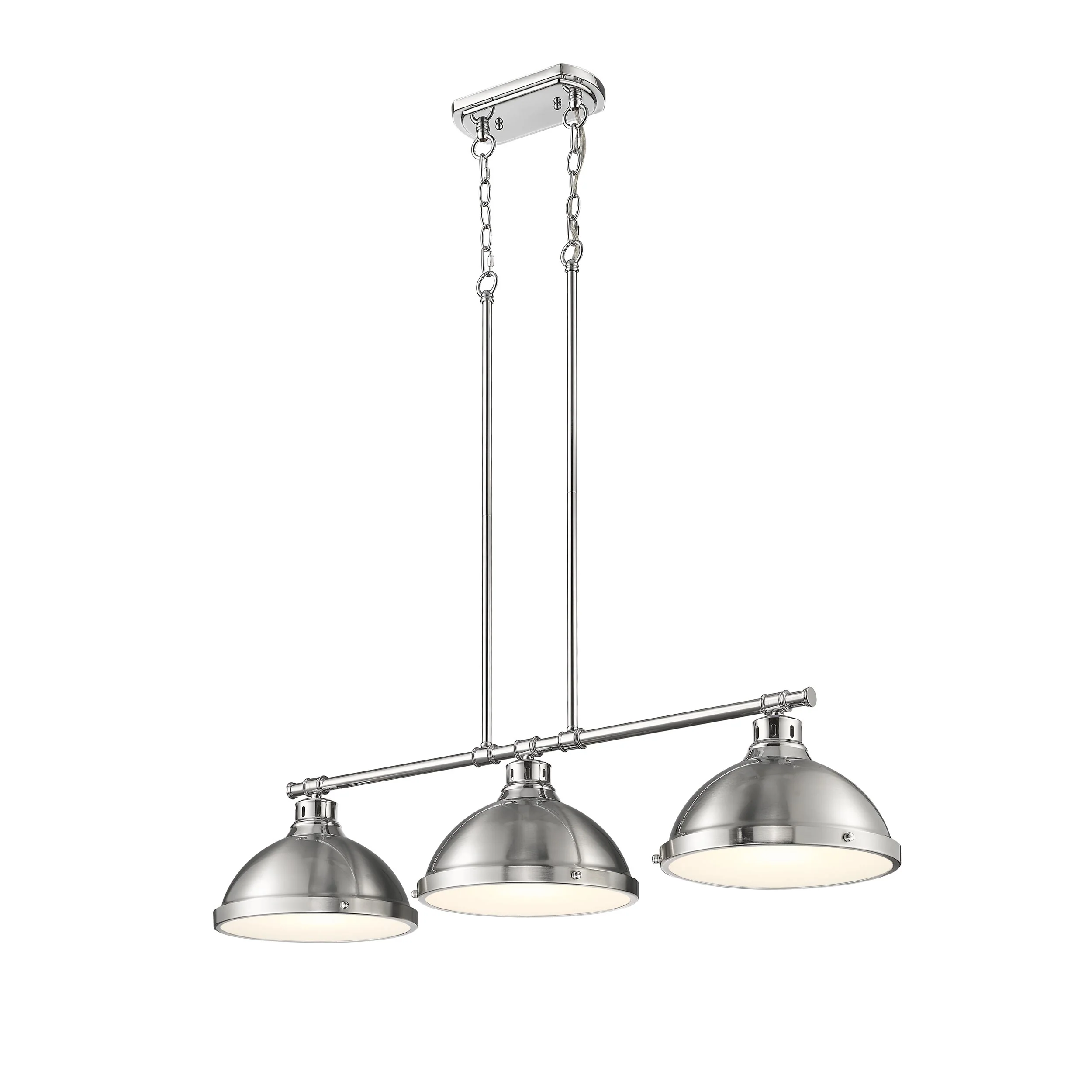Duncan 3-light Island Light in Chrome and Pewter shade - Image 3