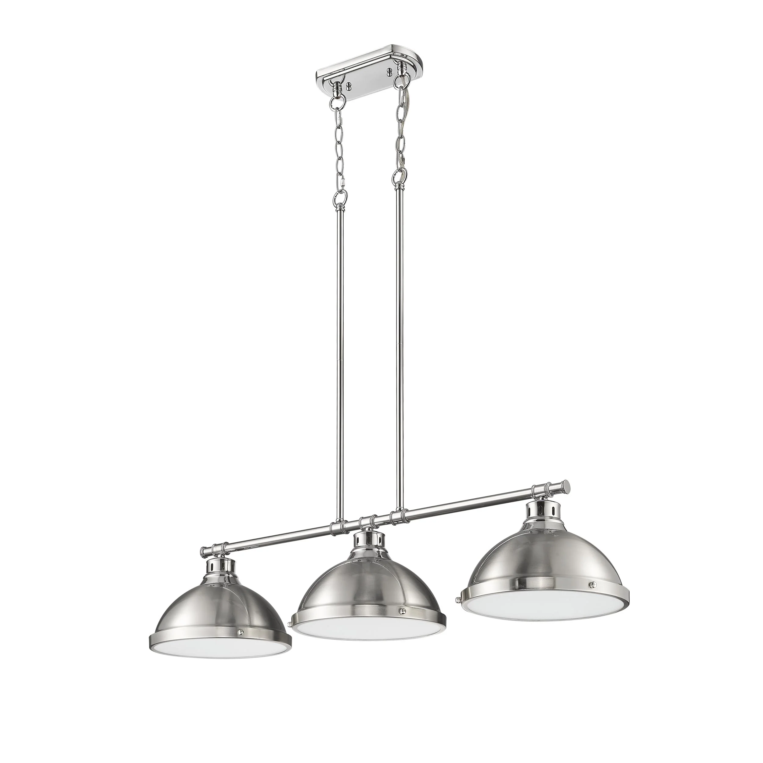Duncan 3-light Island Light in Chrome and Pewter shade - Image 4