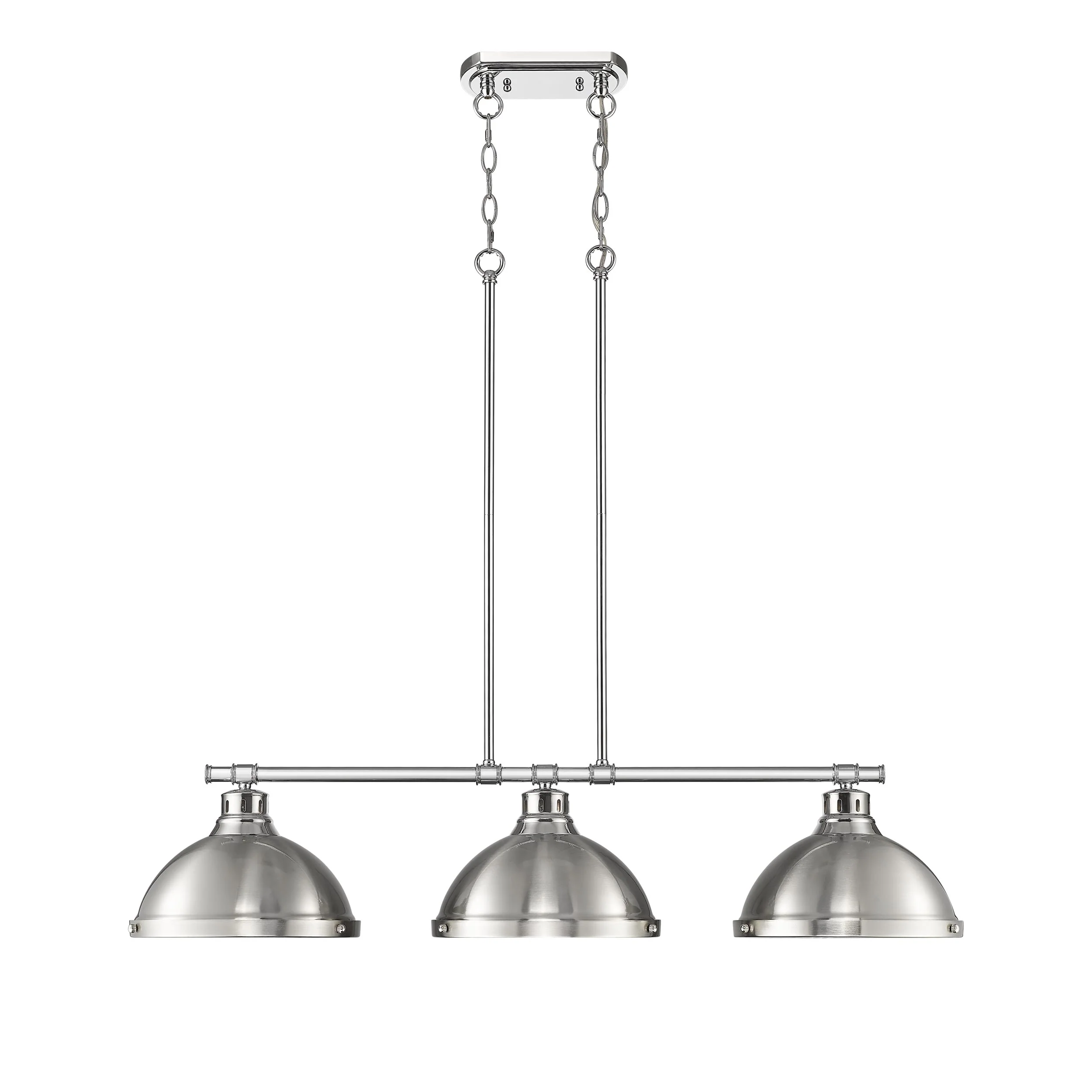 Duncan 3-light Island Light in Chrome and Pewter shade - Image 5