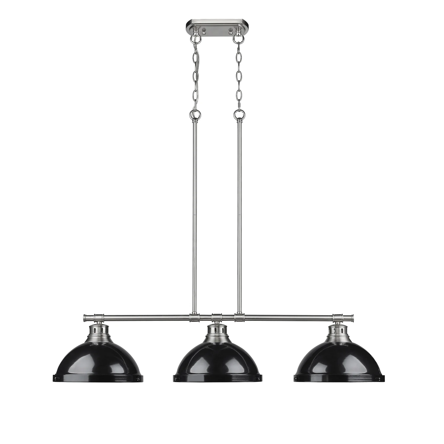 Duncan 3-light Island Light in Pewter and Black shade - Image 4
