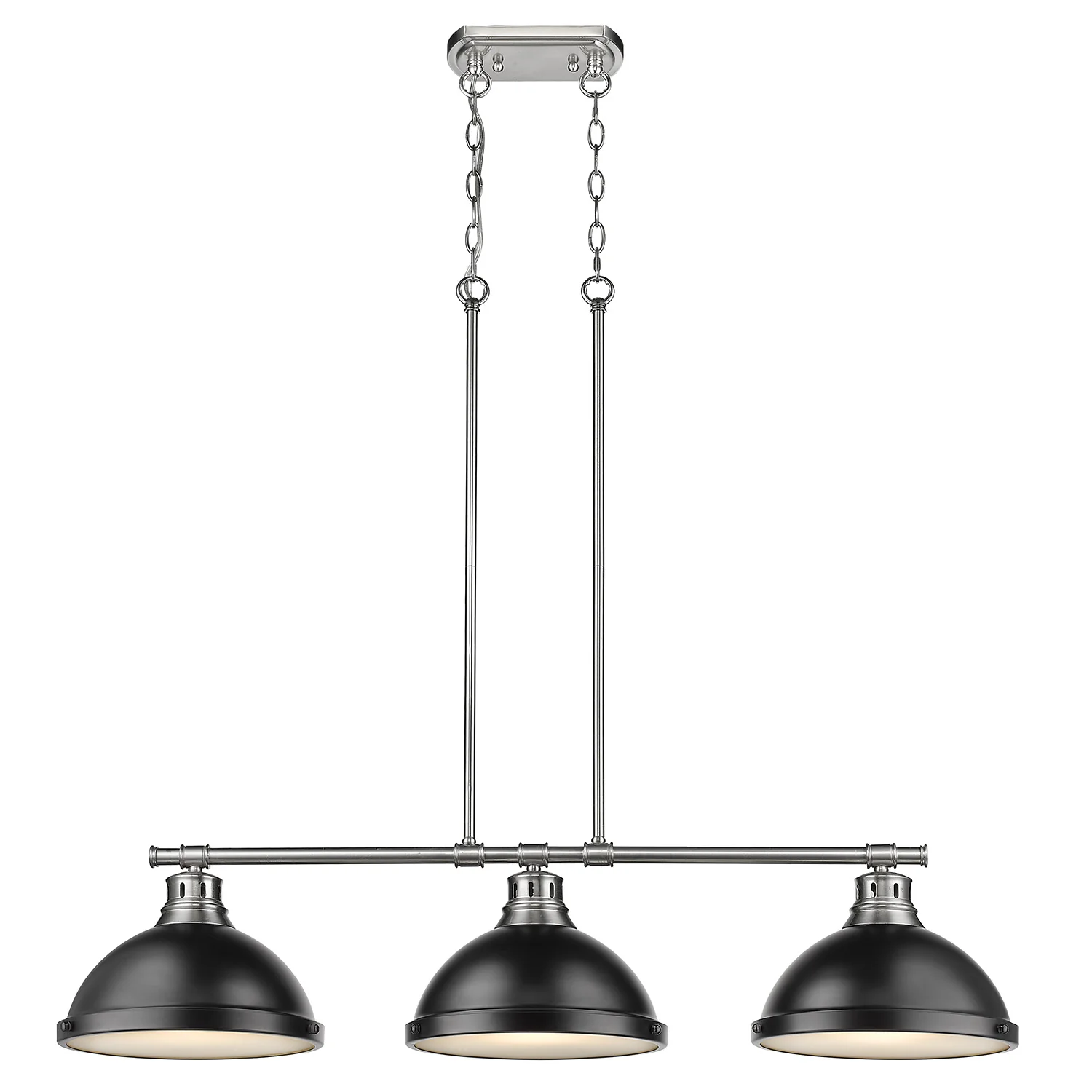 Duncan 3-light Island Light in Pewter and Matte Black shade - Image 2