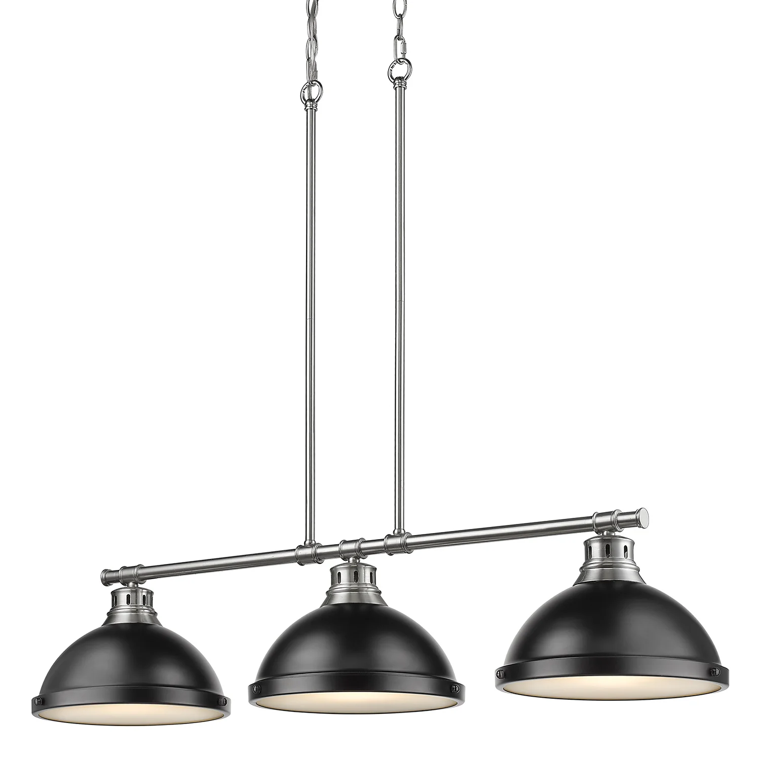 Duncan 3-light Island Light in Pewter and Matte Black shade - Image 4