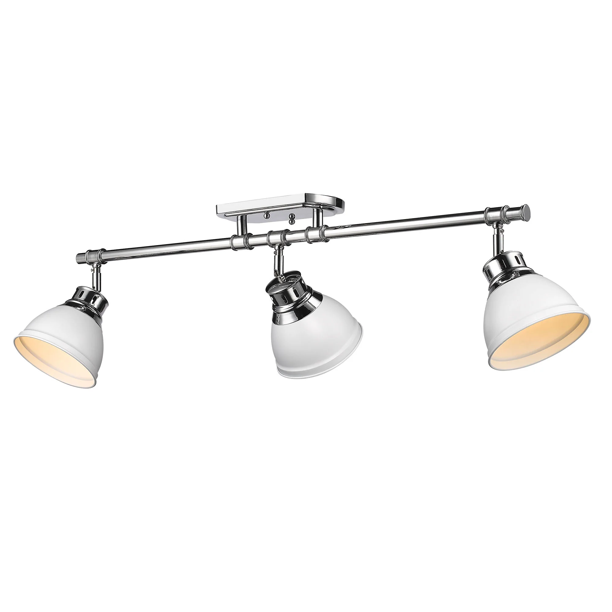 Duncan 3-light Semi-Flush Mount in Chrome and Matte White shade