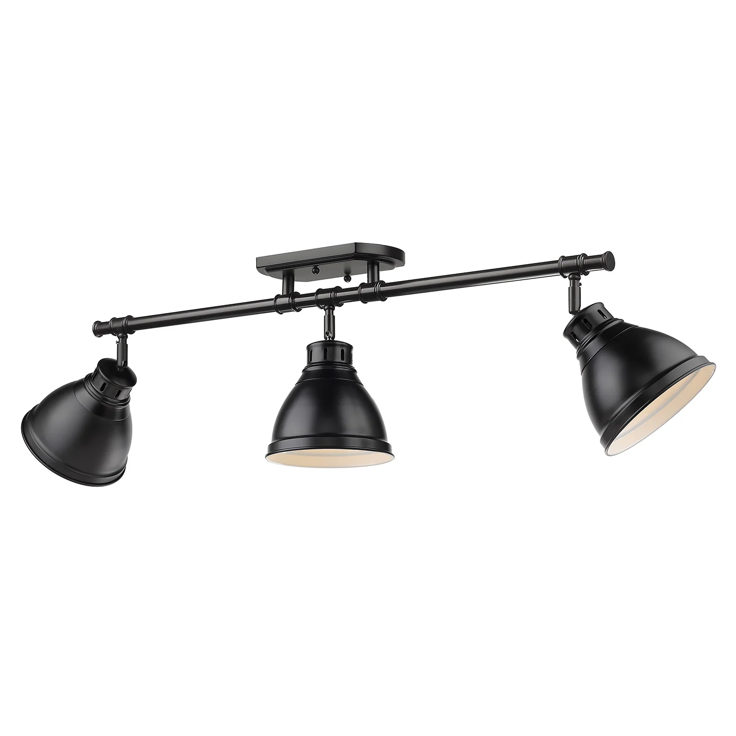 Duncan 3-light Semi-Flush Mount in Matte Black