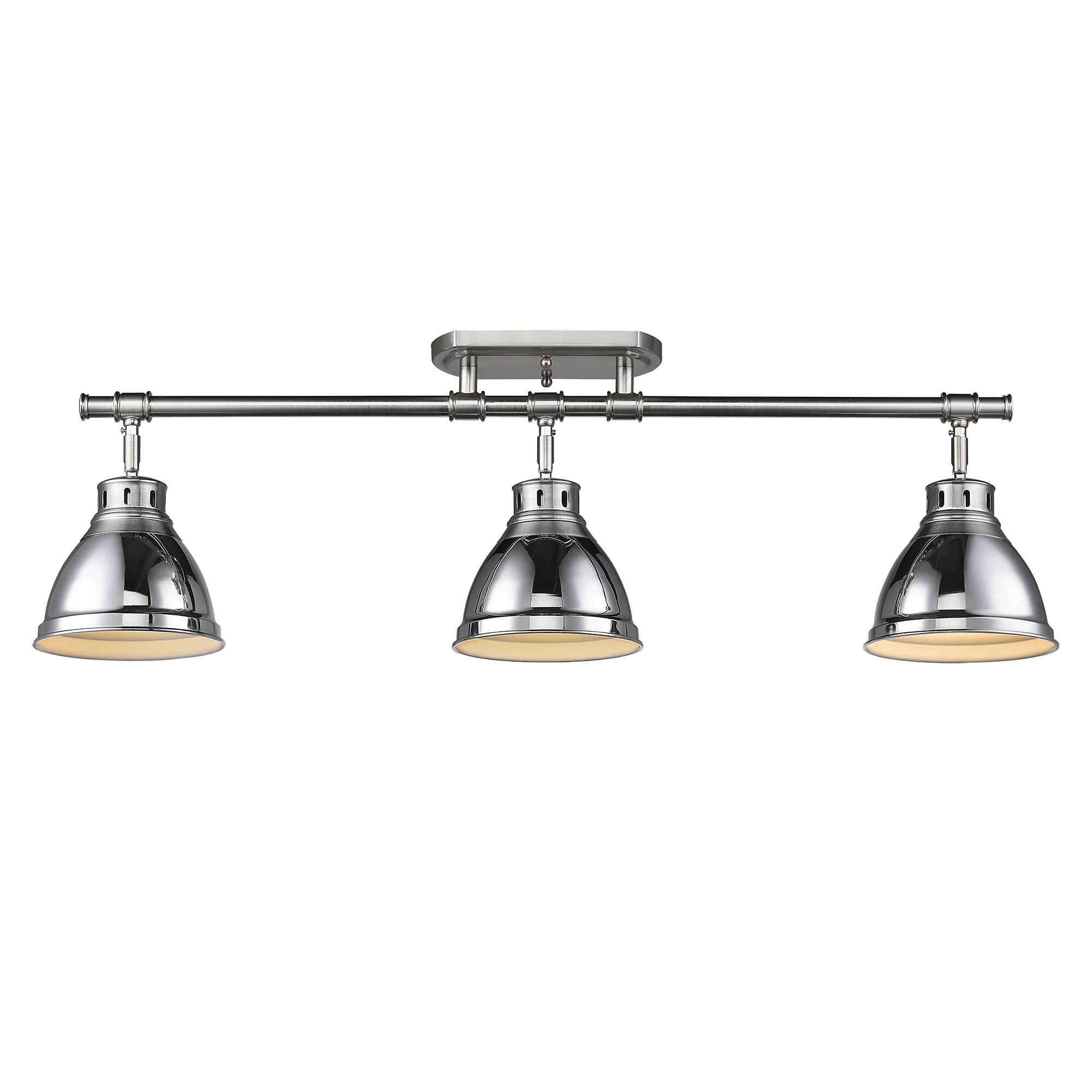 Duncan 3-light Semi-Flush Mount in Pewter and Chrome shade - Image 3