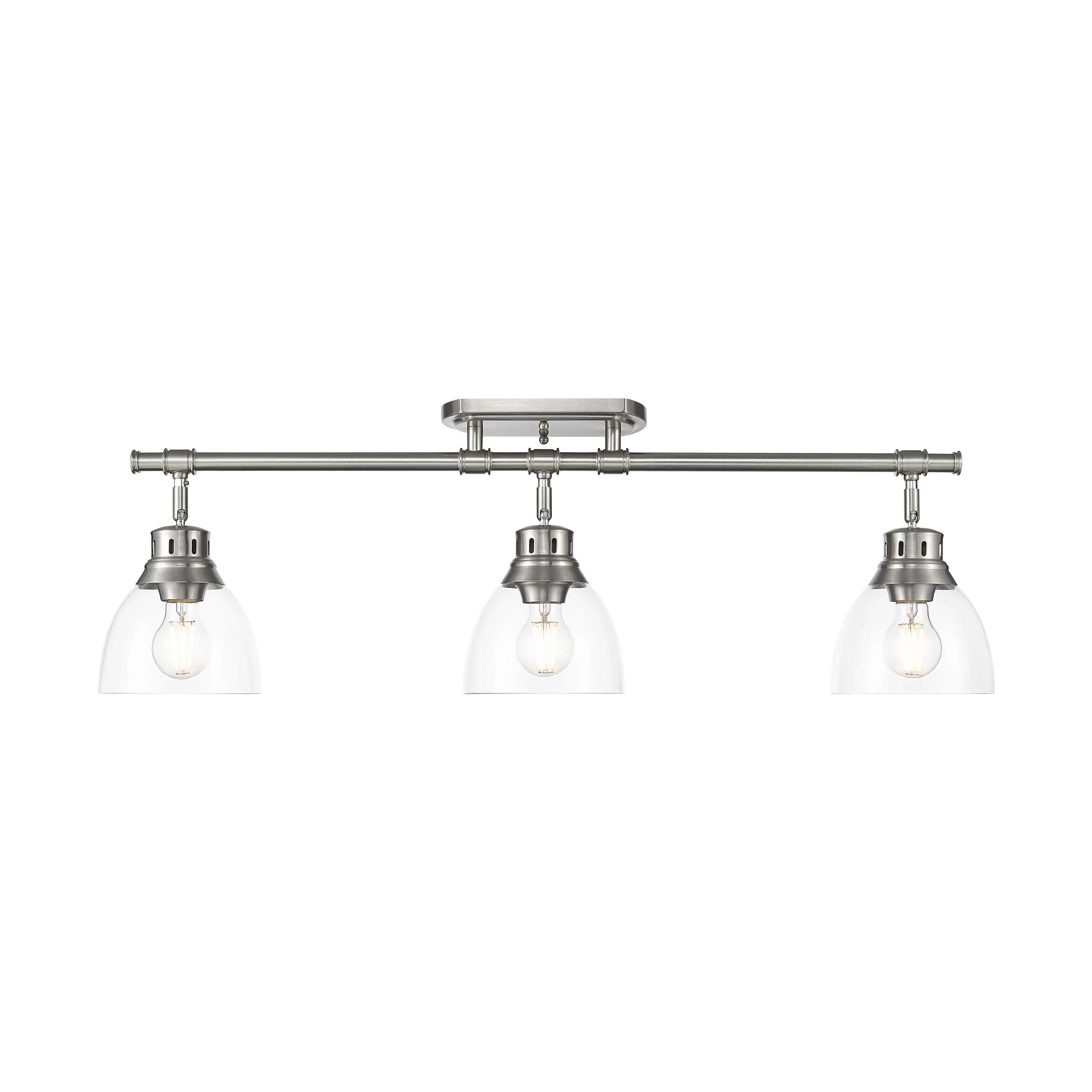 Duncan 3-light Semi-Flush Mount in Pewter and Clear Glass - Image 2