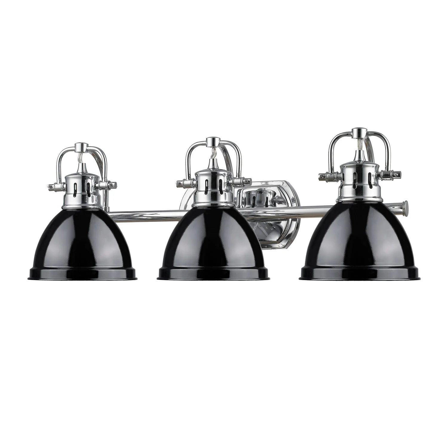 Duncan 3-light Vanity in Chrome and Black shade - Image 3