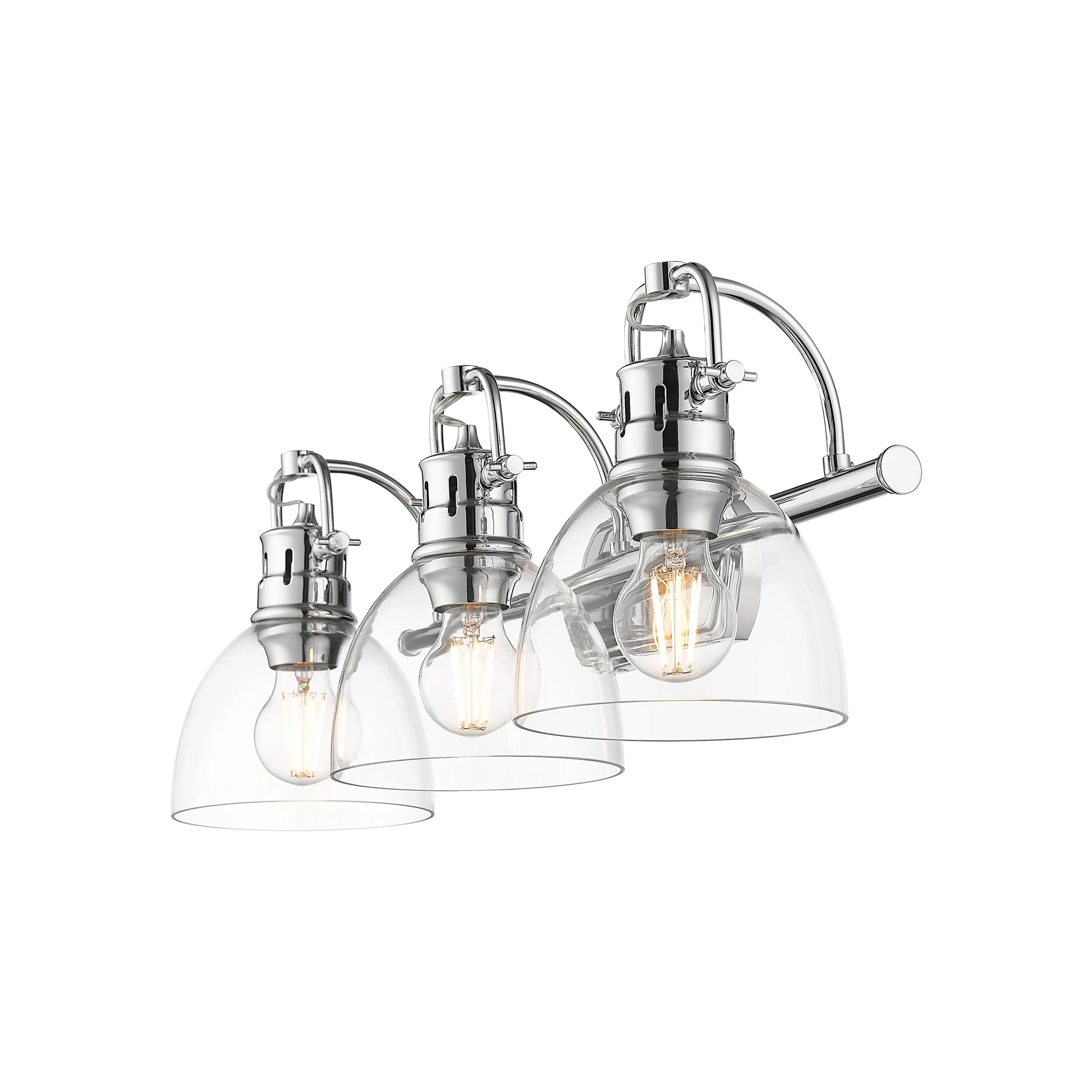 Duncan 3-light Vanity in Chrome and Clear Glass - Image 2