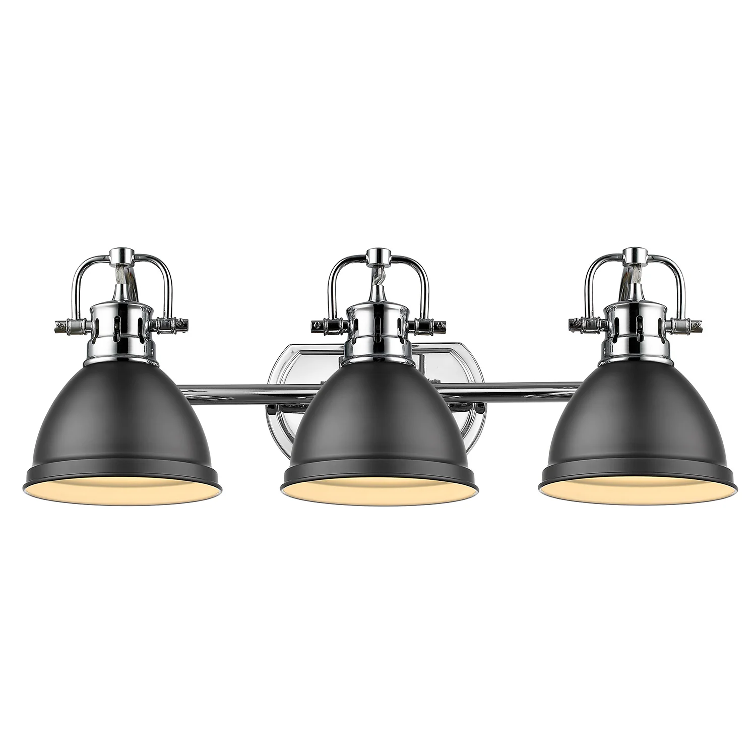 Duncan 3-light Vanity in Chrome and Matte Black shade - Image 2