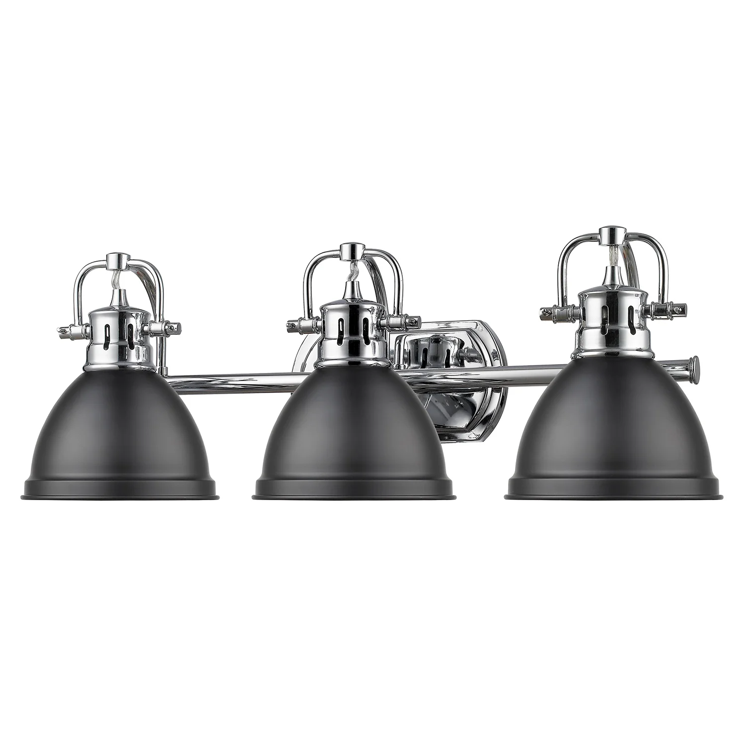 Duncan 3-light Vanity in Chrome and Matte Black shade - Image 3