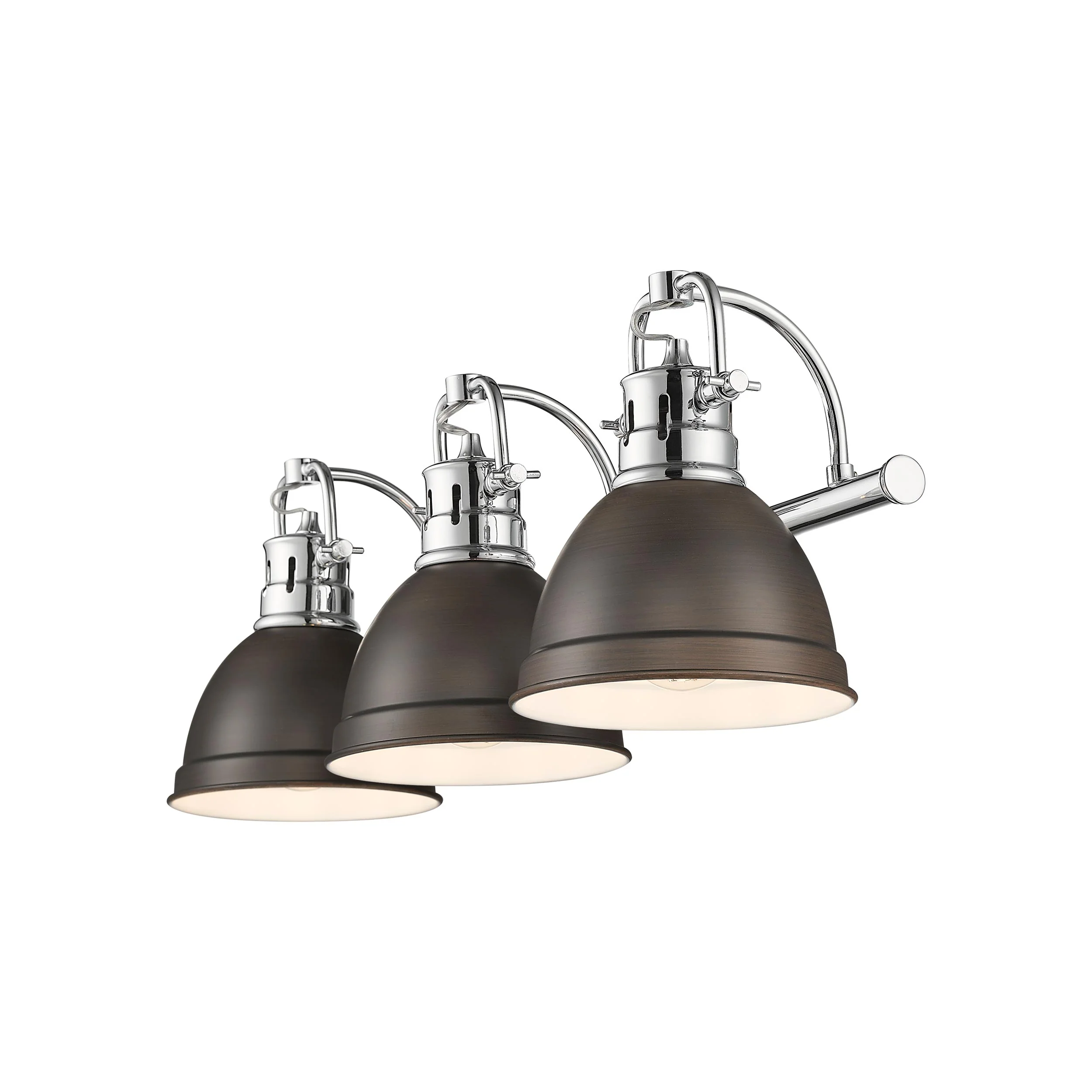 Duncan 3-light Vanity in Chrome and Rubbed Bronze shade - Image 2