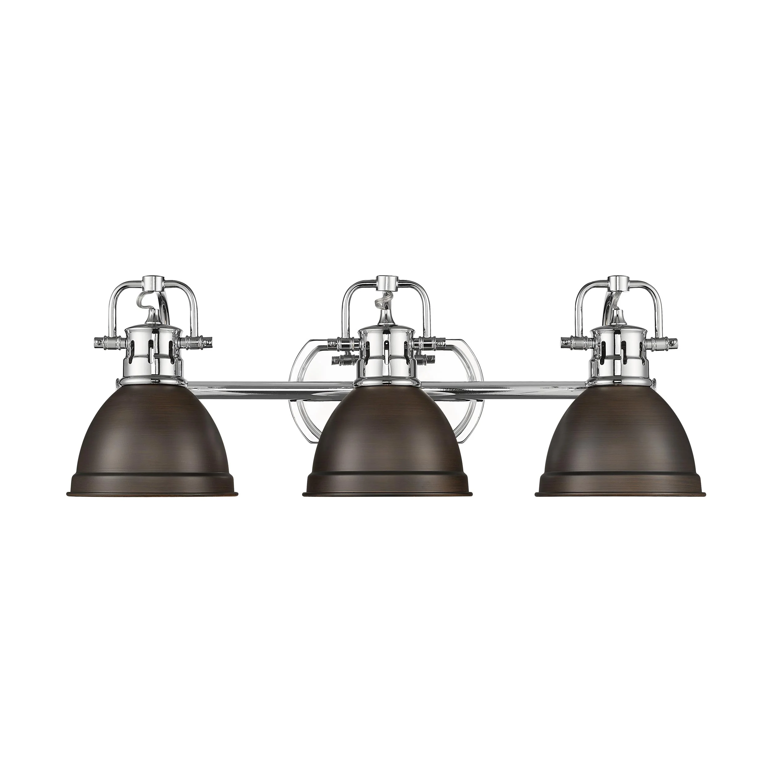 Duncan 3-light Vanity in Chrome and Rubbed Bronze shade - Image 5