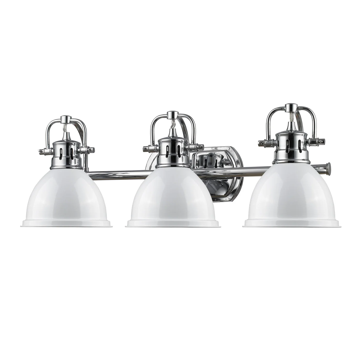 Duncan 3-light Vanity in Chrome and White shade - Image 2