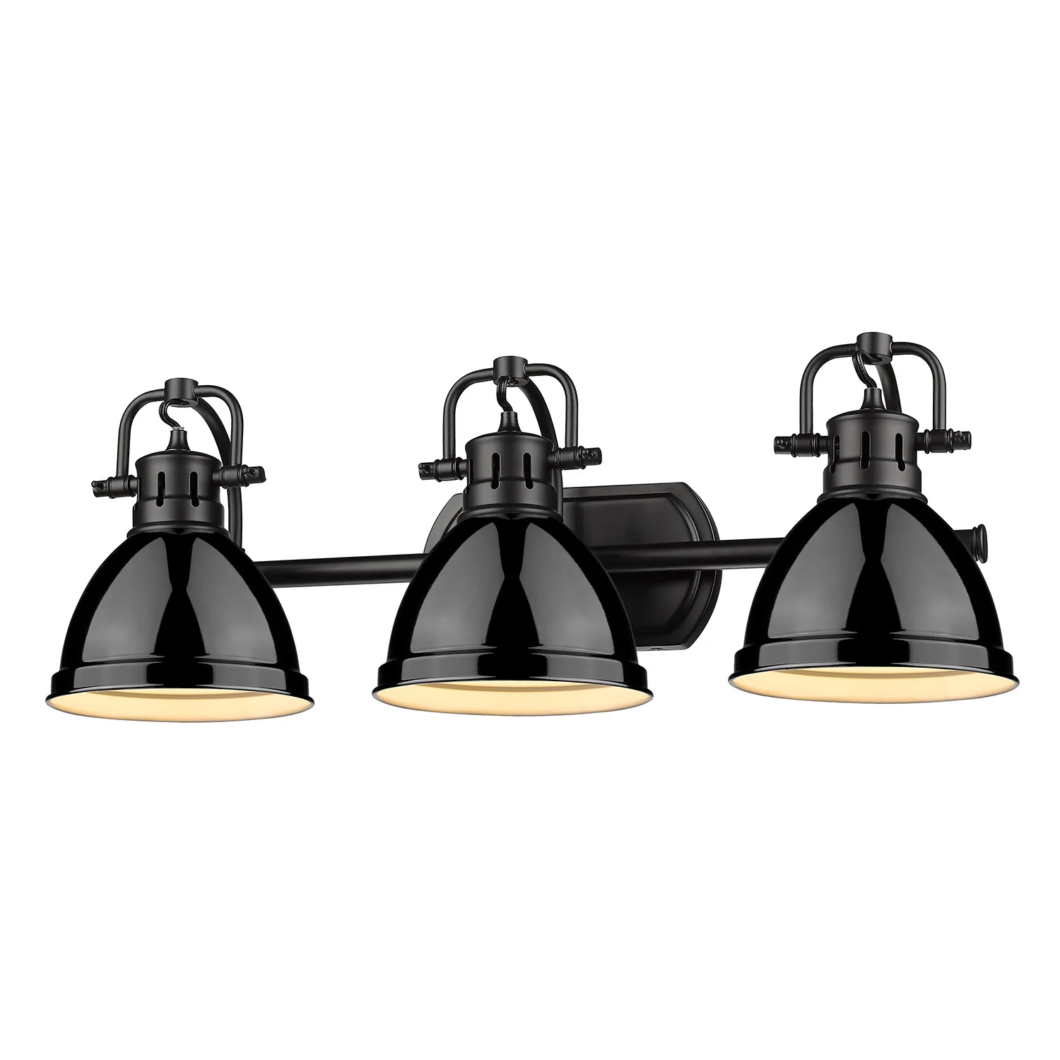 Duncan 3-light Vanity in Matte Black and Black shade