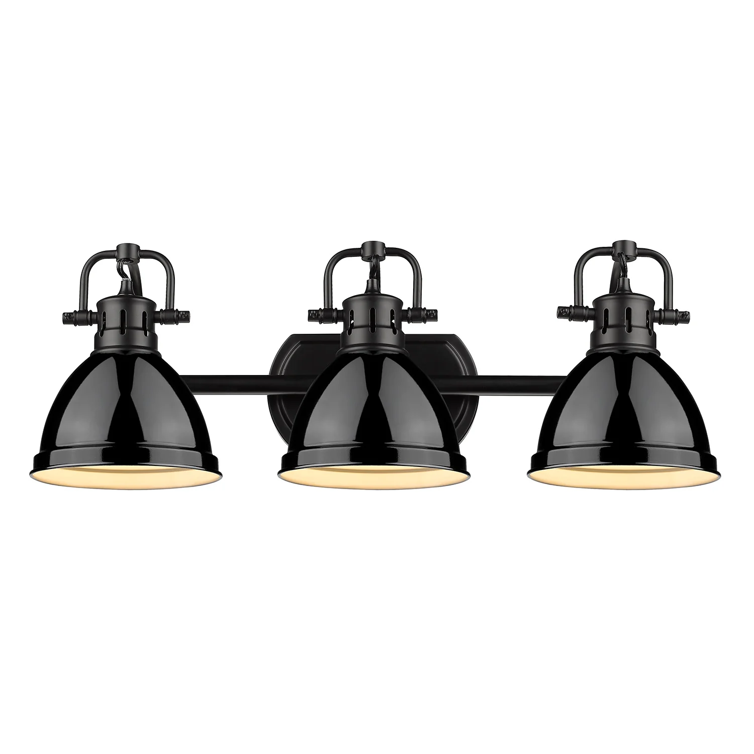 Duncan 3-light Vanity in Matte Black and Black shade - Image 3