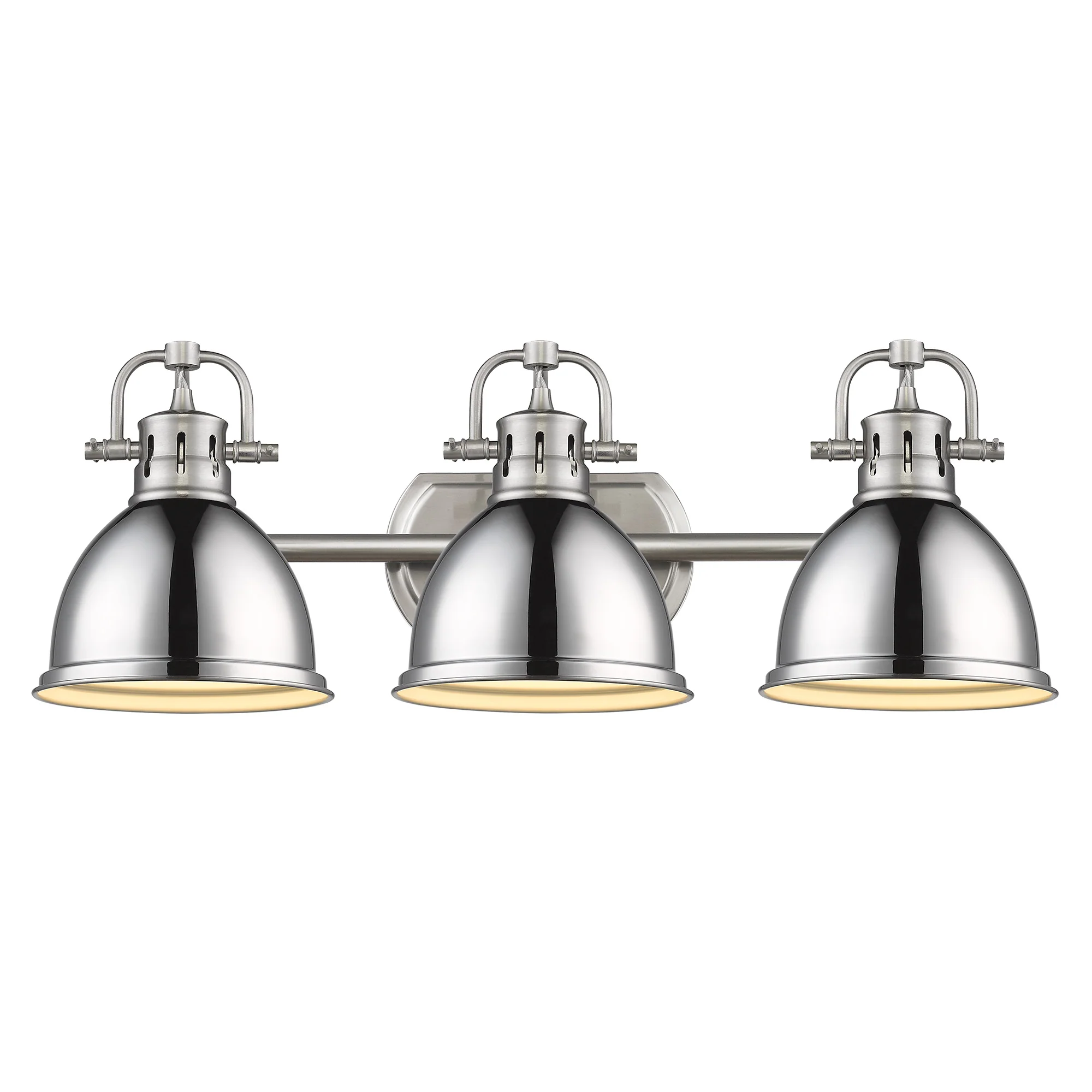 Duncan 3-light Vanity in Pewter and Chrome shade - Image 2