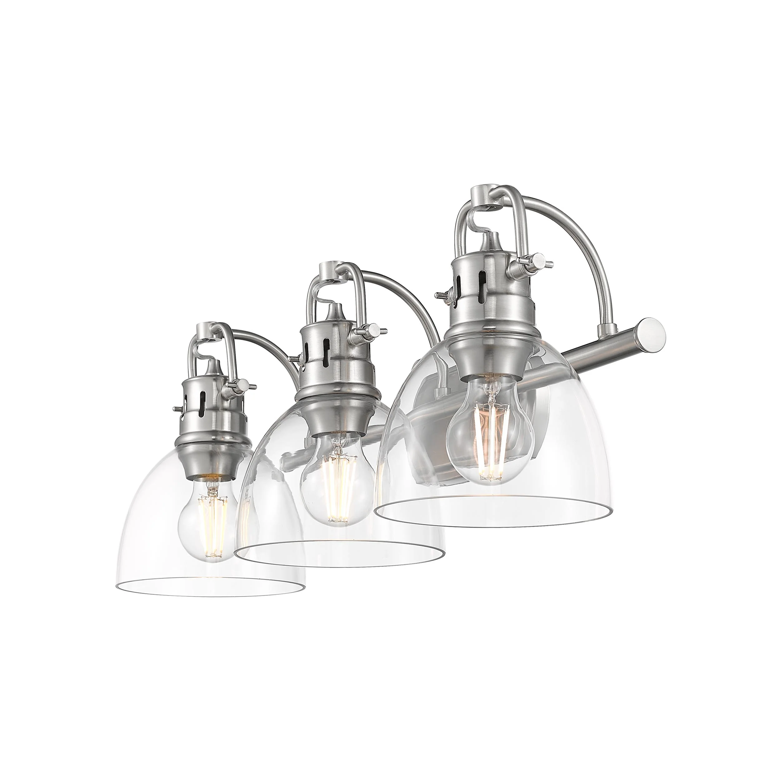 Duncan 3-light Vanity in Pewter and Clear Glass - Image 2