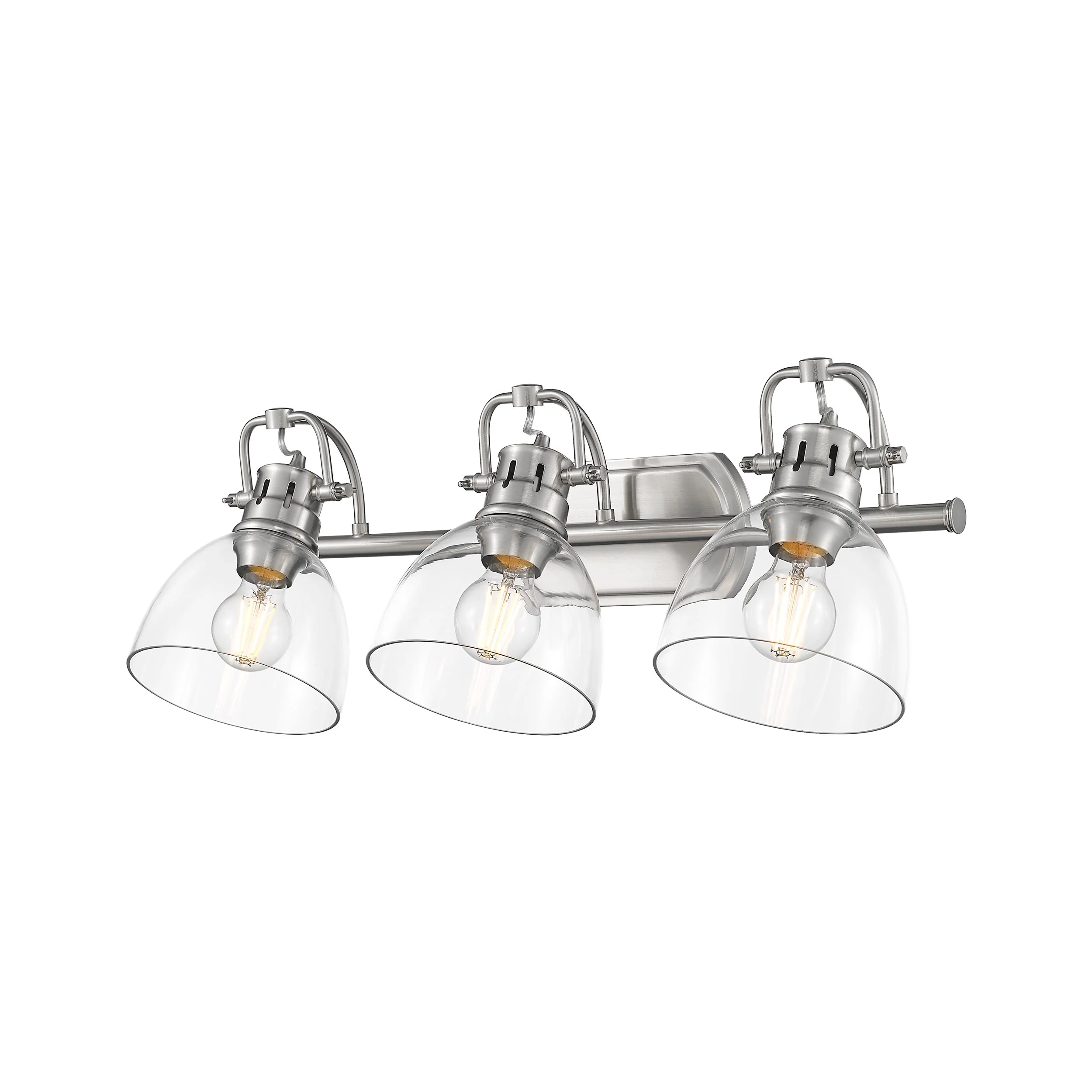 Duncan 3-light Vanity in Pewter and Clear Glass - Image 3