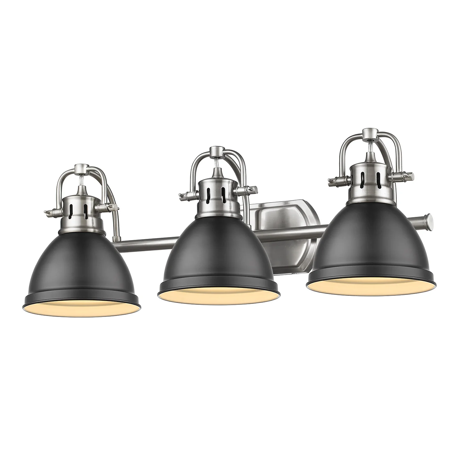 Duncan 3-light Vanity in Pewter and Matte Black shade