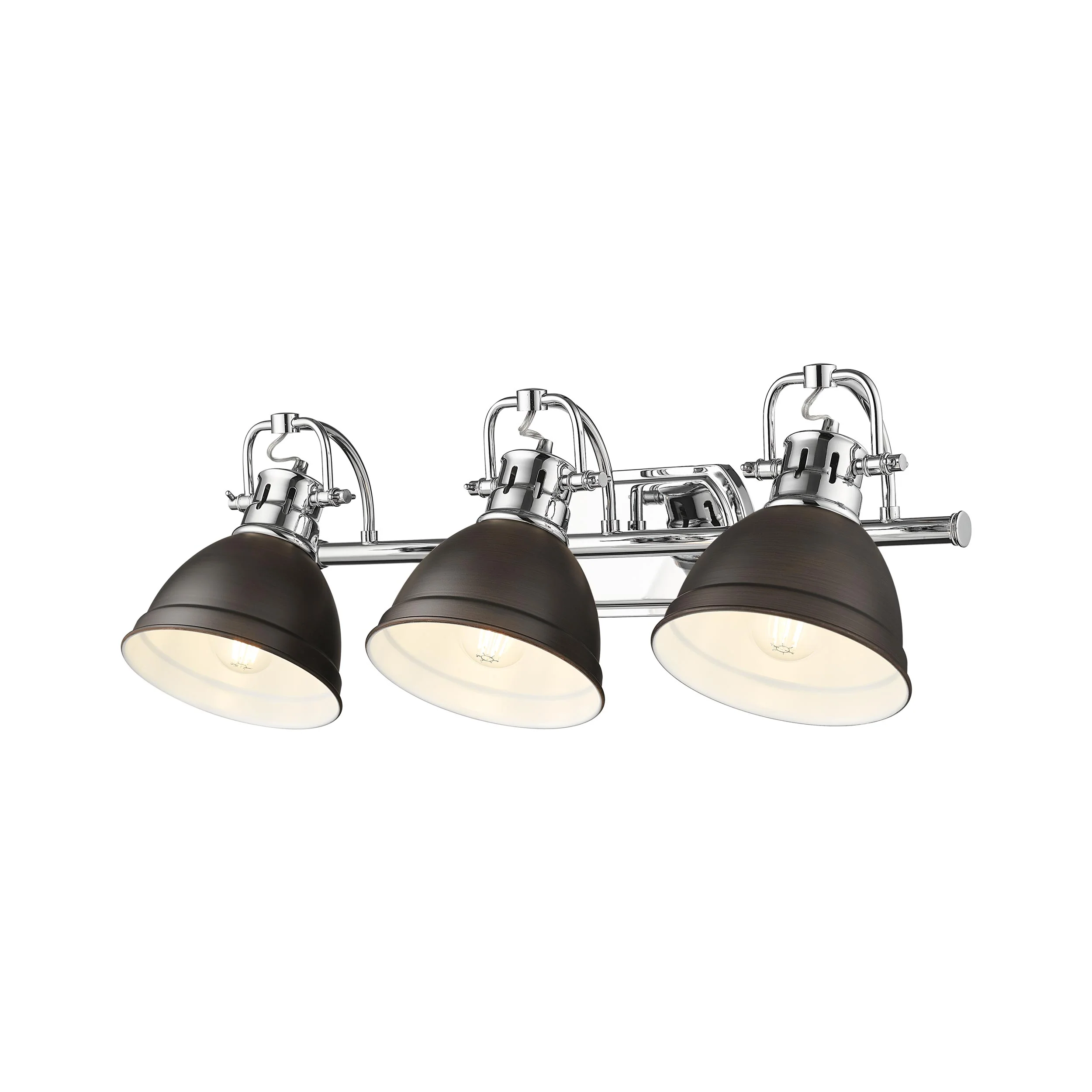 Duncan 3-light Vanity in Pewter and Rubbed Bronze shade - Image 4