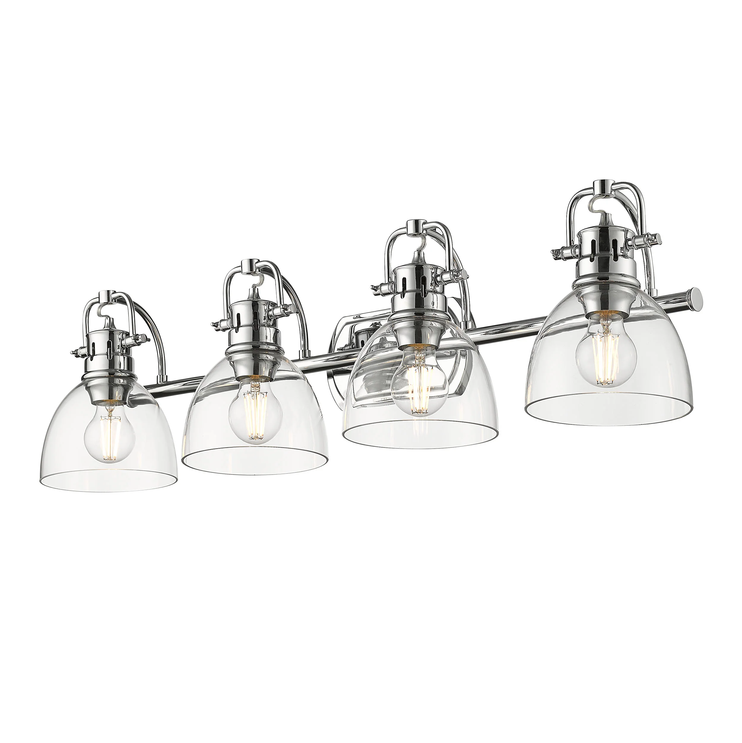 Duncan 4-light Vanity in Chrome and Clear Glass