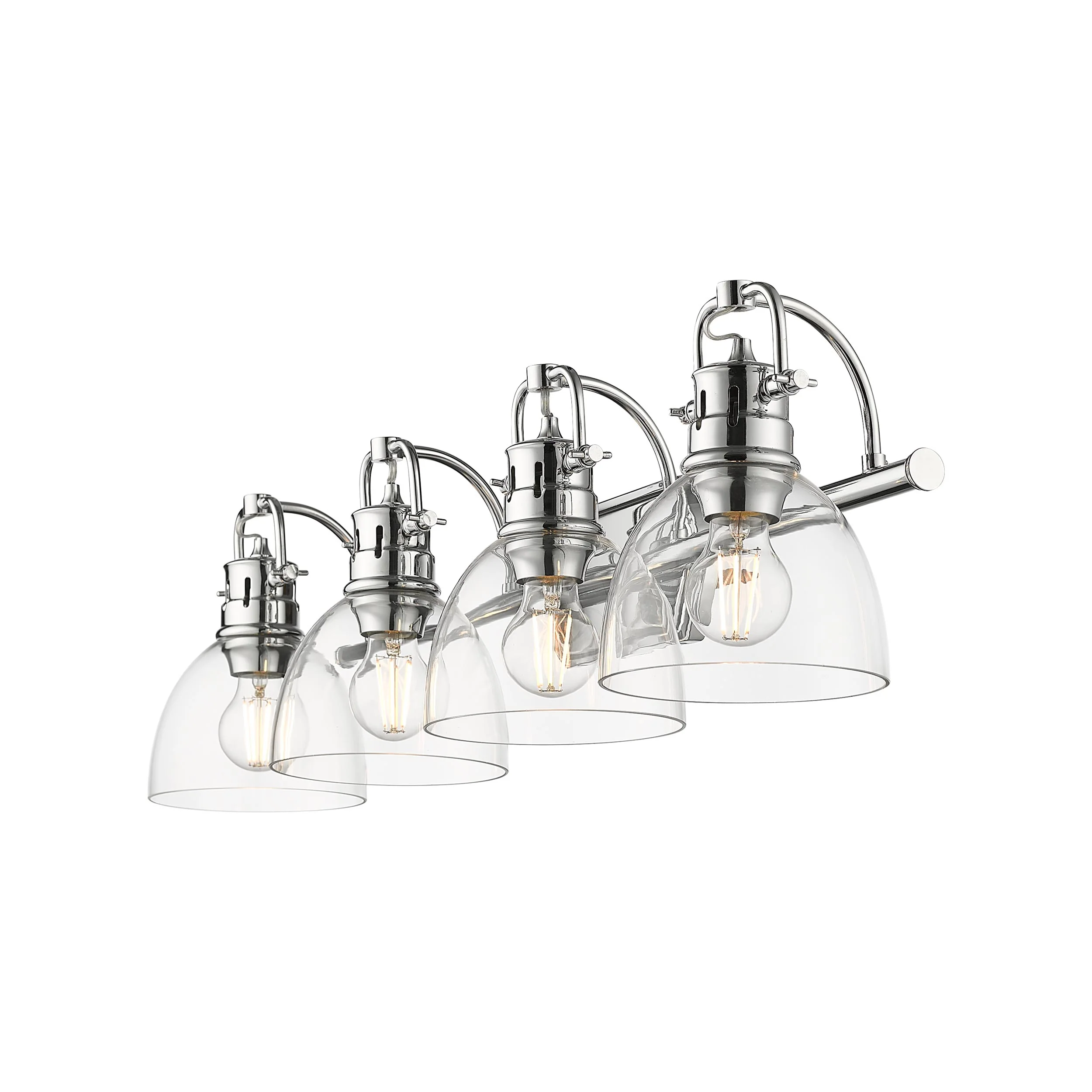 Duncan 4-light Vanity in Chrome and Clear Glass - Image 2