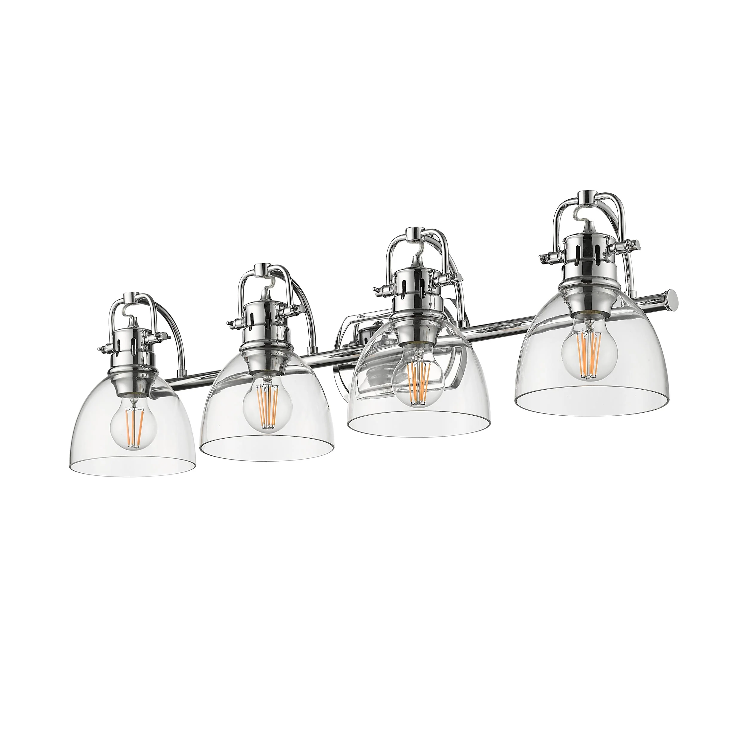 Duncan 4-light Vanity in Chrome and Clear Glass - Image 3