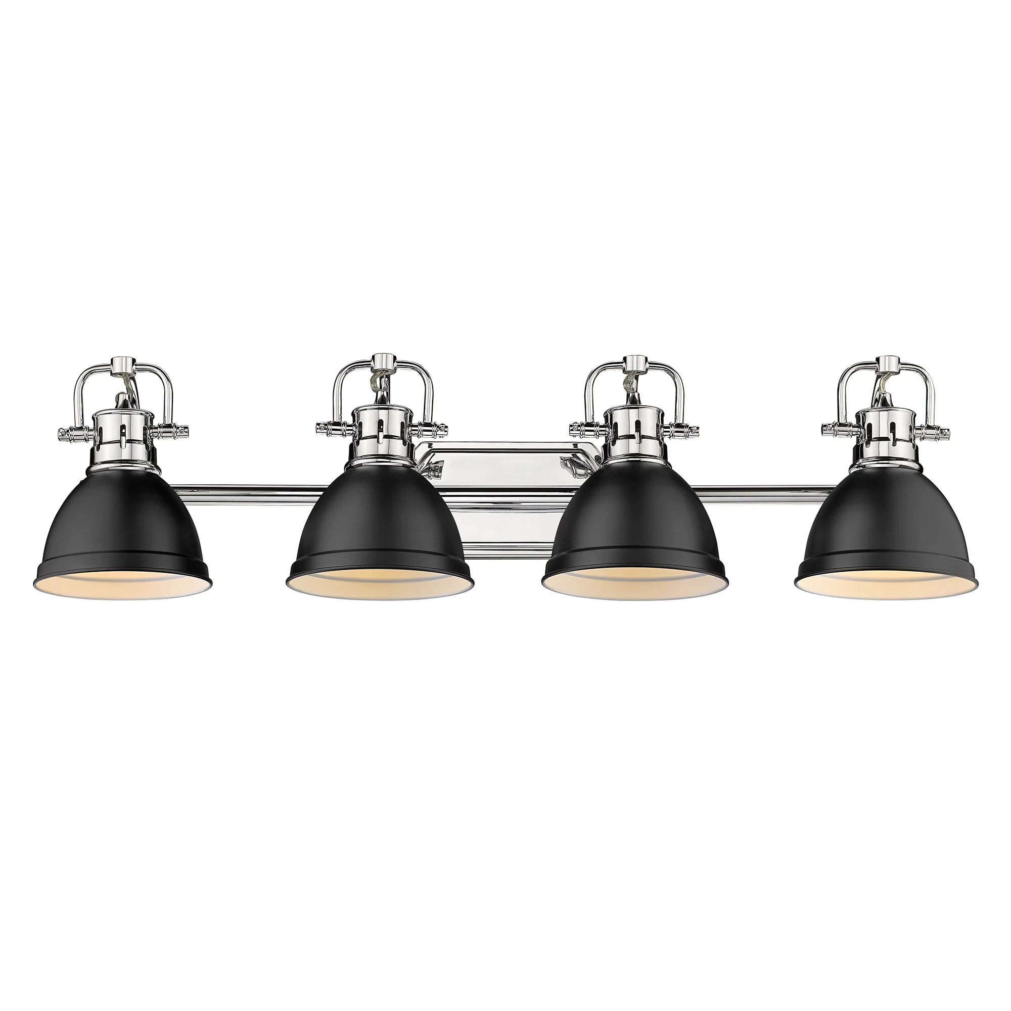 Duncan 4-light Vanity in Chrome and Matte Black shade - Image 2