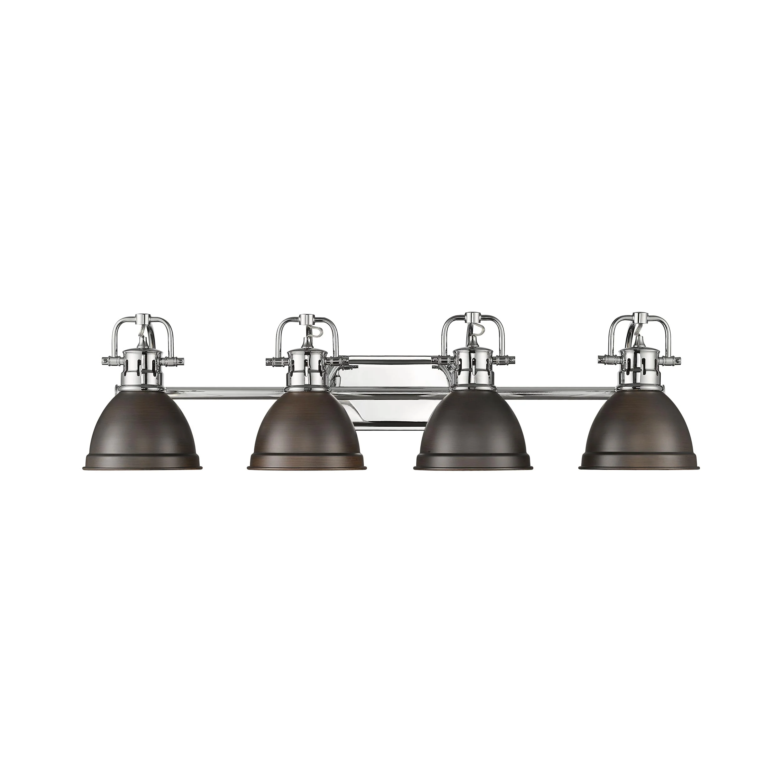 Duncan 4-light Vanity in Chrome and Rubbed Bronze shade - Image 5