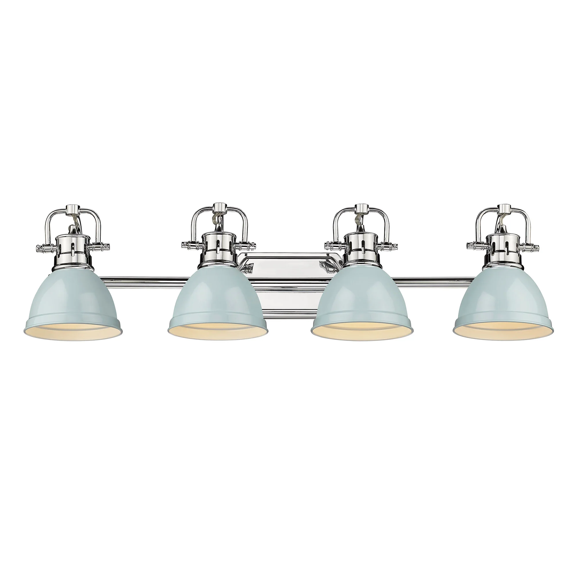 Duncan 4-light Vanity in Chrome and Seafoam shade - Image 2